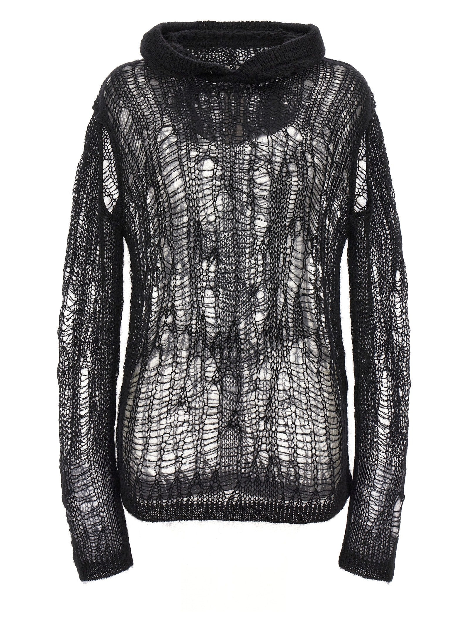 Rick Owens Black Nylon Cardigan
