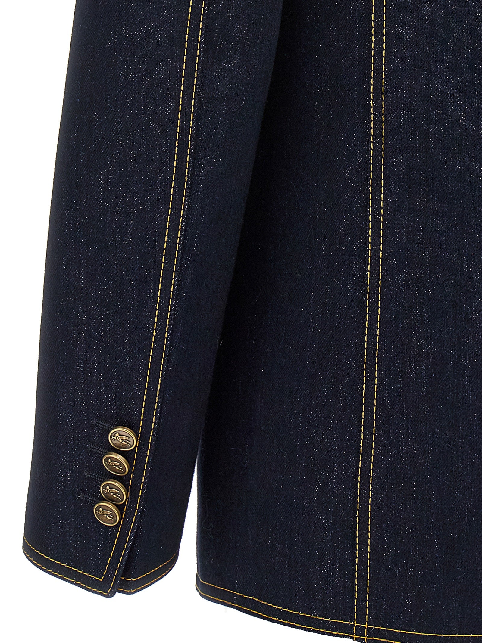 Etro Blue Cotton Blazer