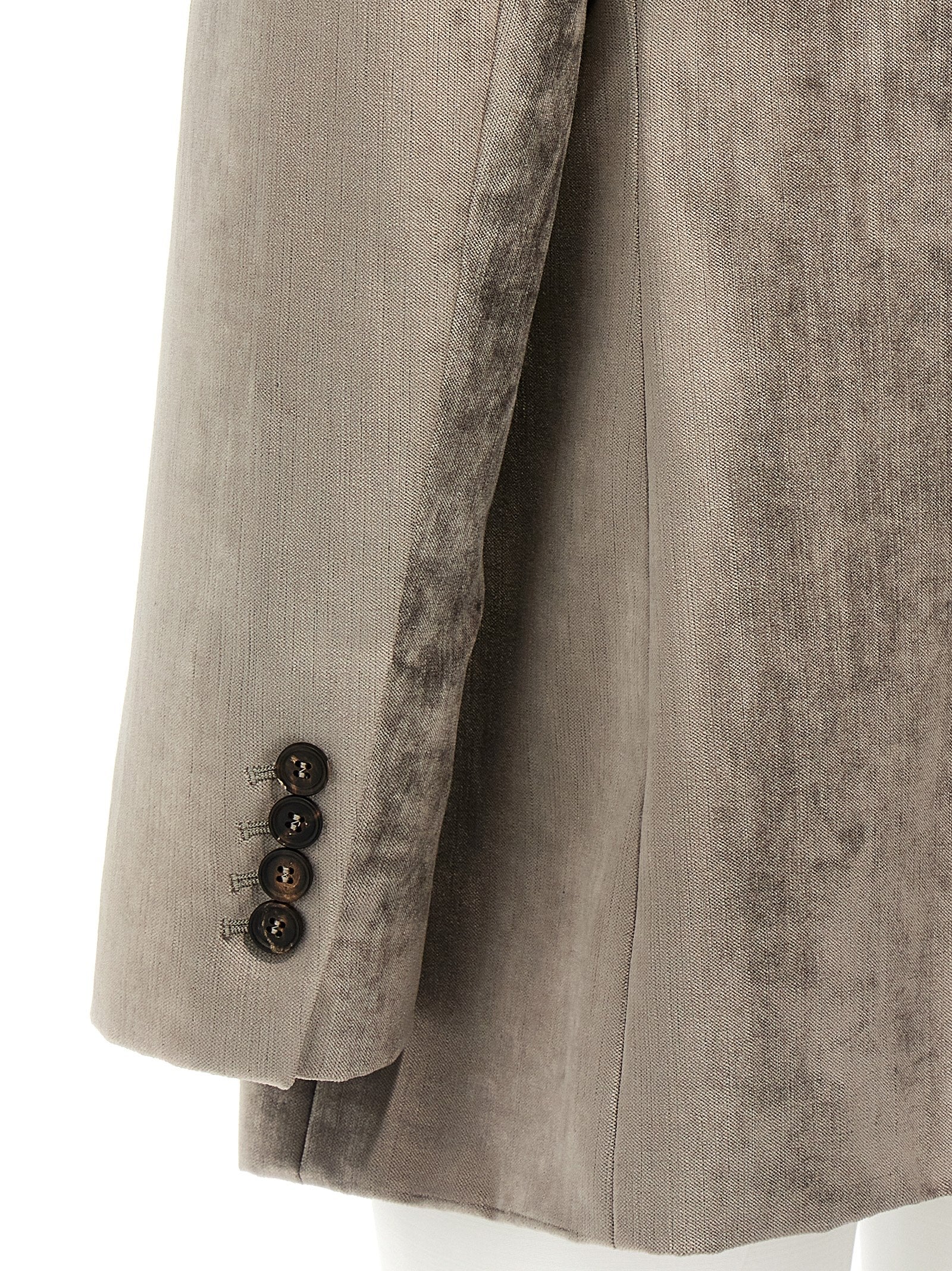 Brunello Cucinelli Gray Cotton Blazer