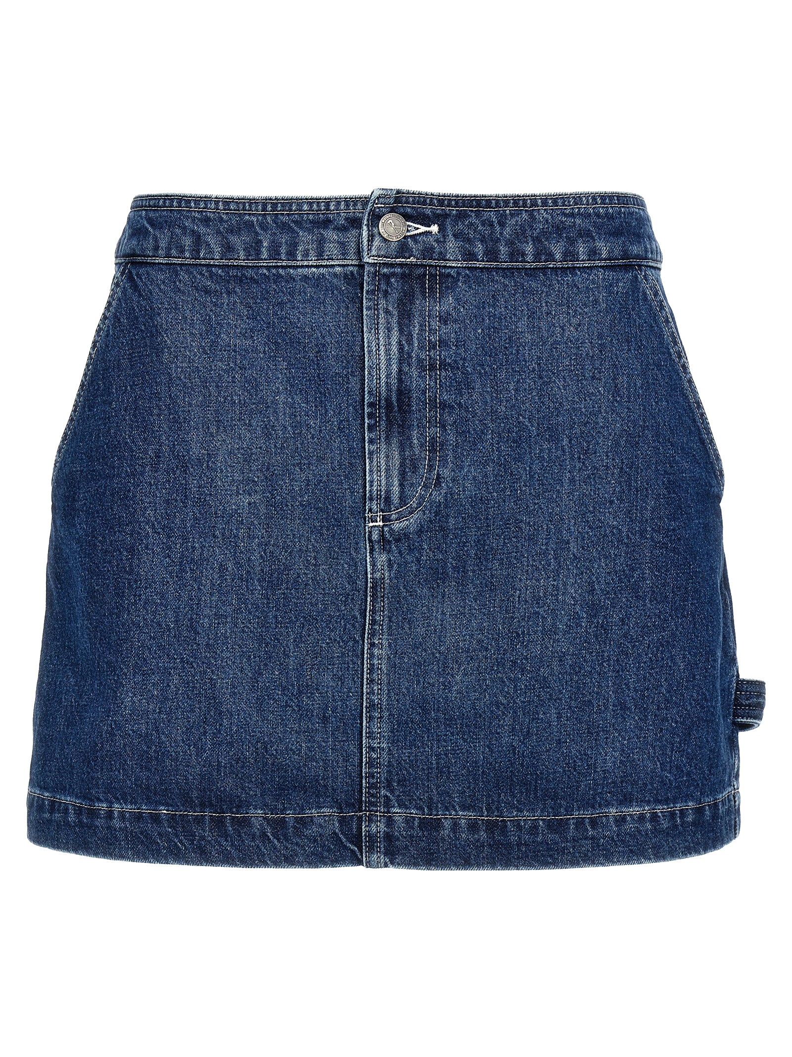 A.P.C. Blue Cotton Long Skirt