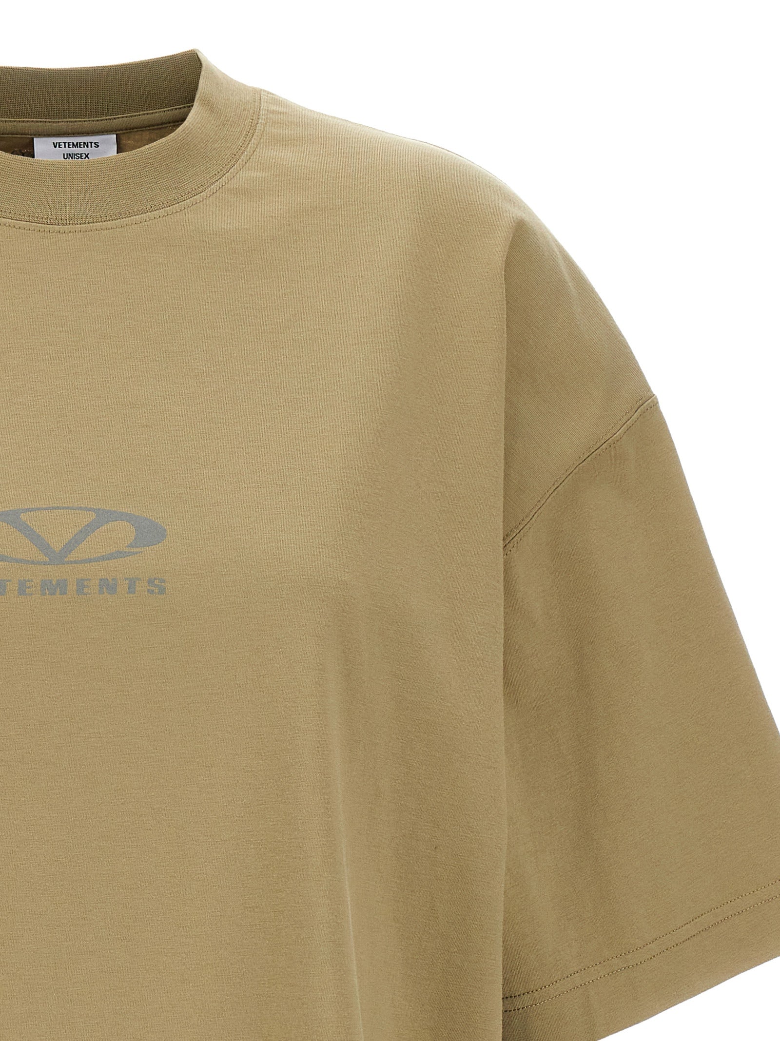 Vetements Beige Cotton T-Shirt