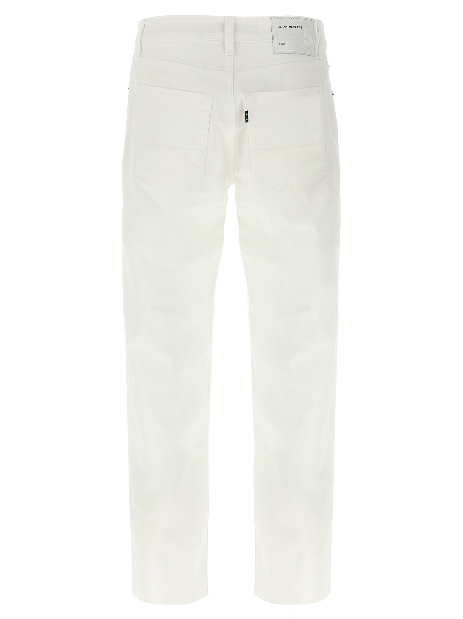 Department 5 White Cotton Straight-Leg Jeans