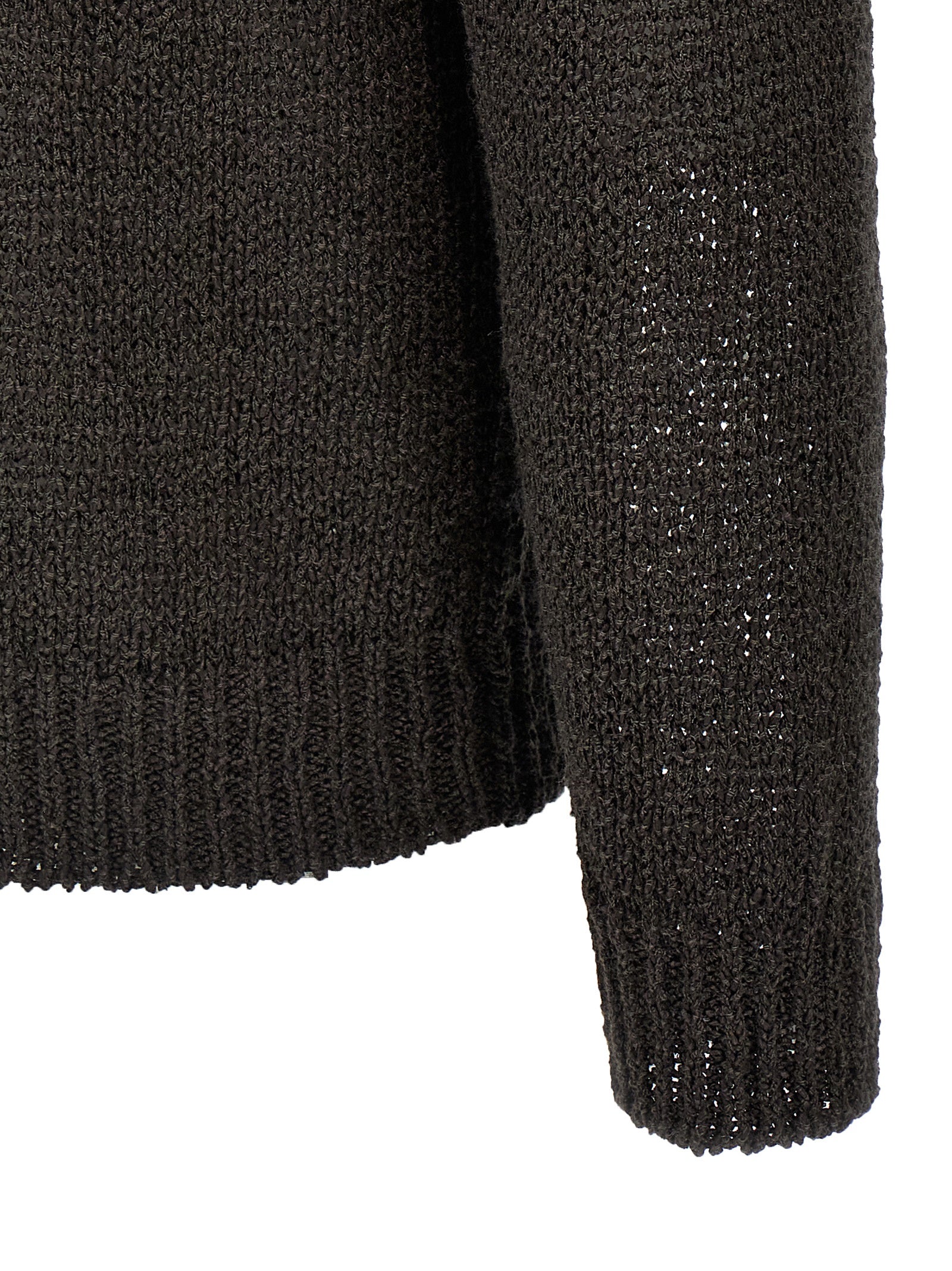 Roberto Collina Brown Linen Cardigan
