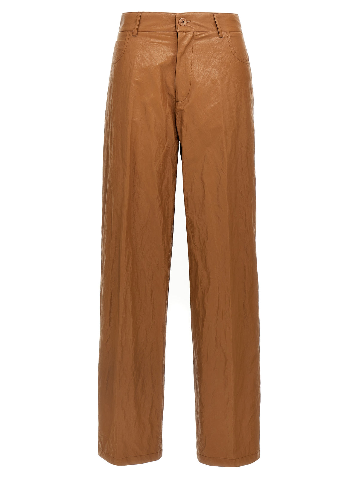 NUDE Brown Viscose Casual Pants
