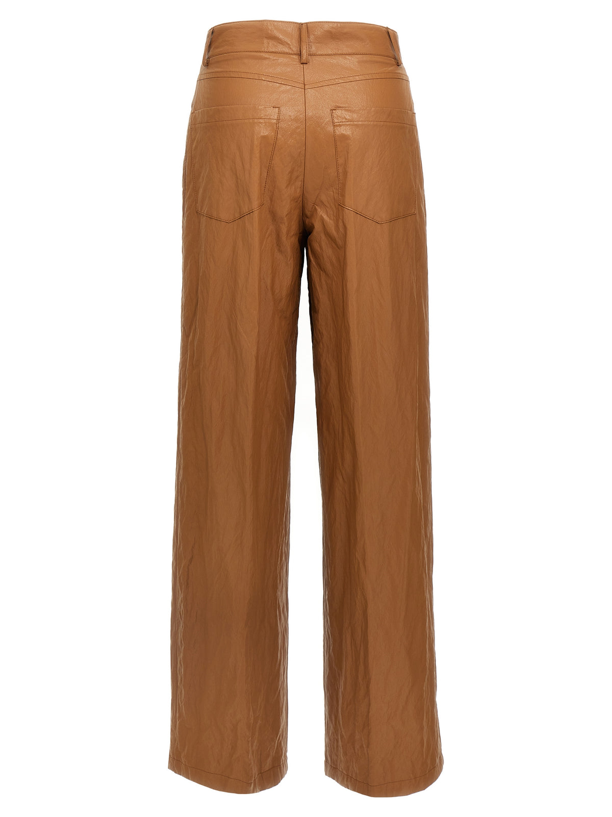 NUDE Brown Viscose Casual Pants