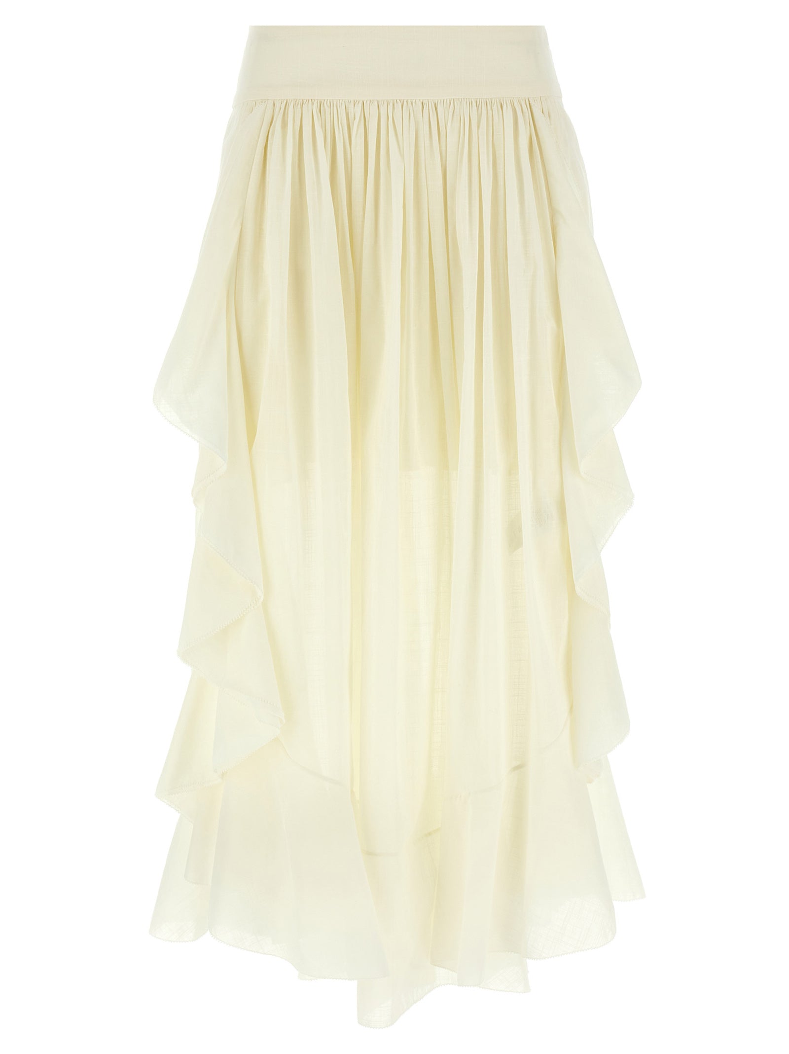 Zimmermann White Cotton Mini Skirt