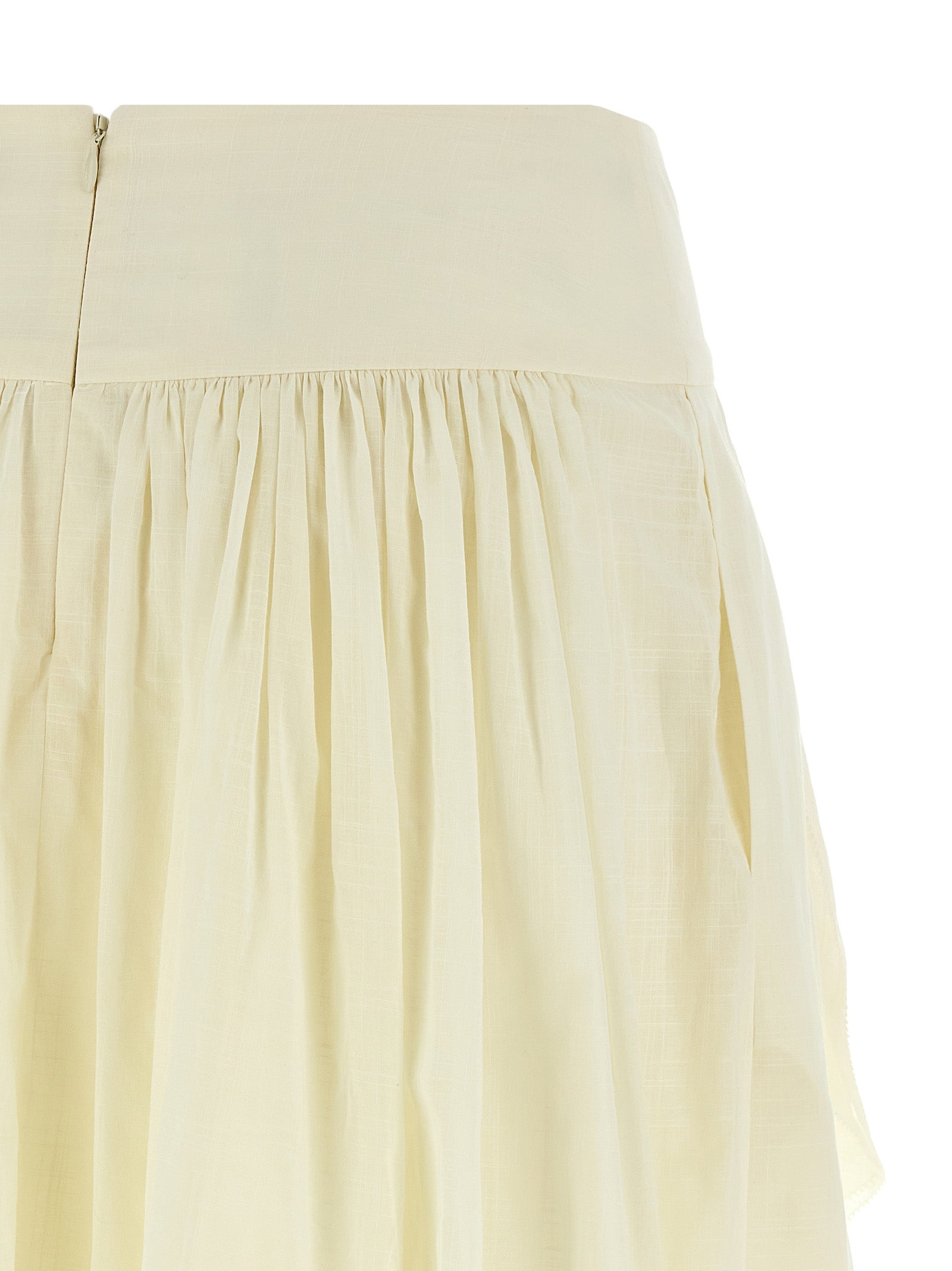 Zimmermann White Cotton Mini Skirt