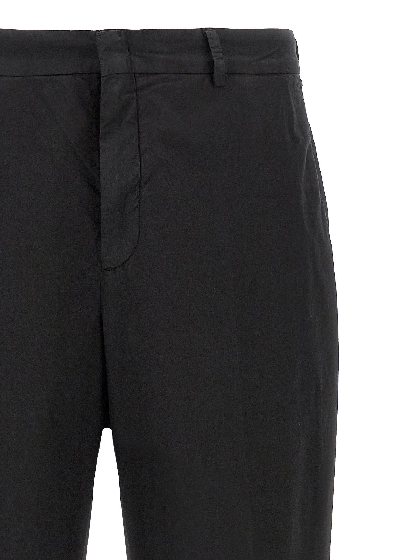 CELLAR DOOR Black Cotton Casual Pants