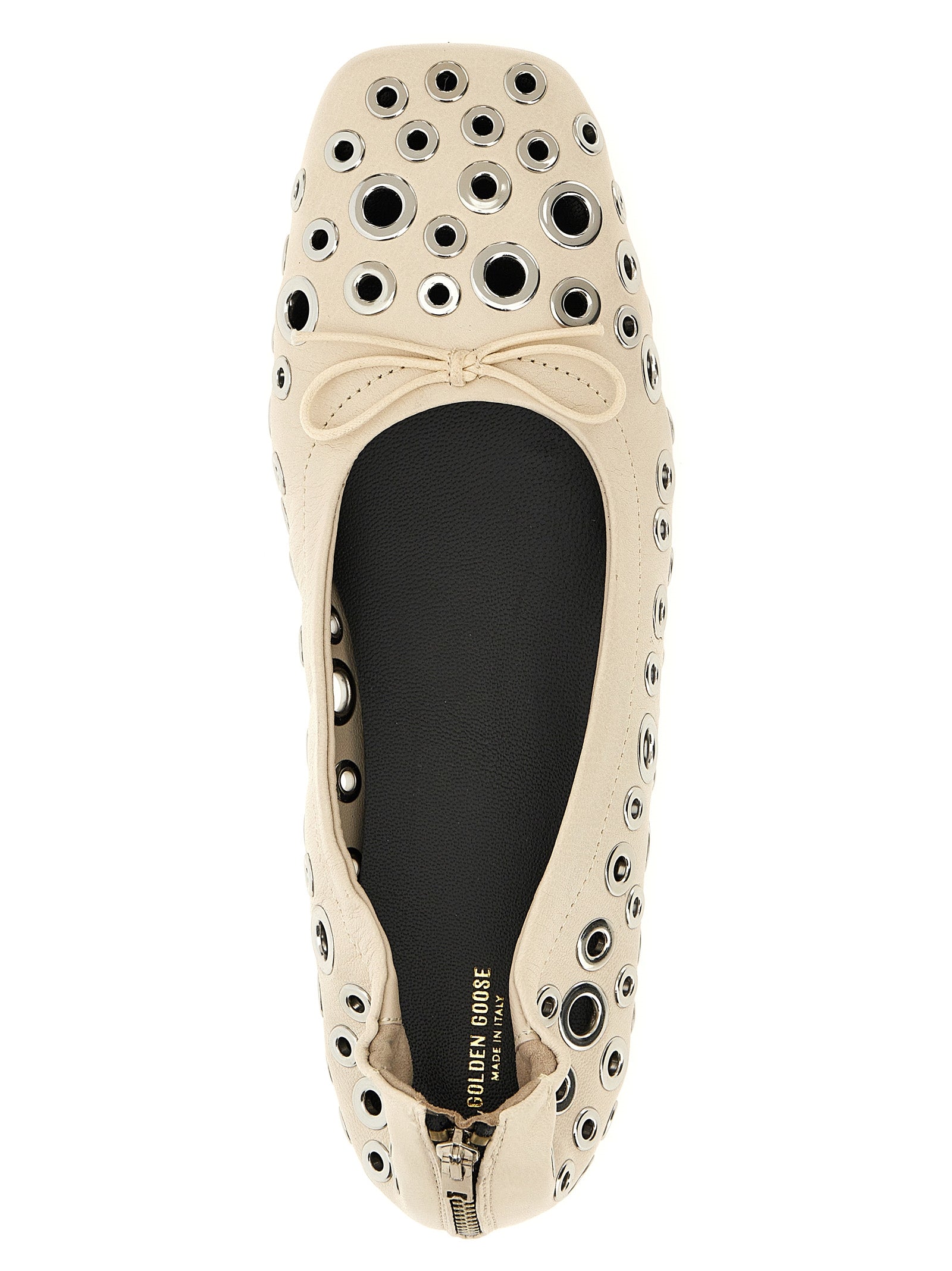 Golden Goose White Lamb Leather Ballet Flats