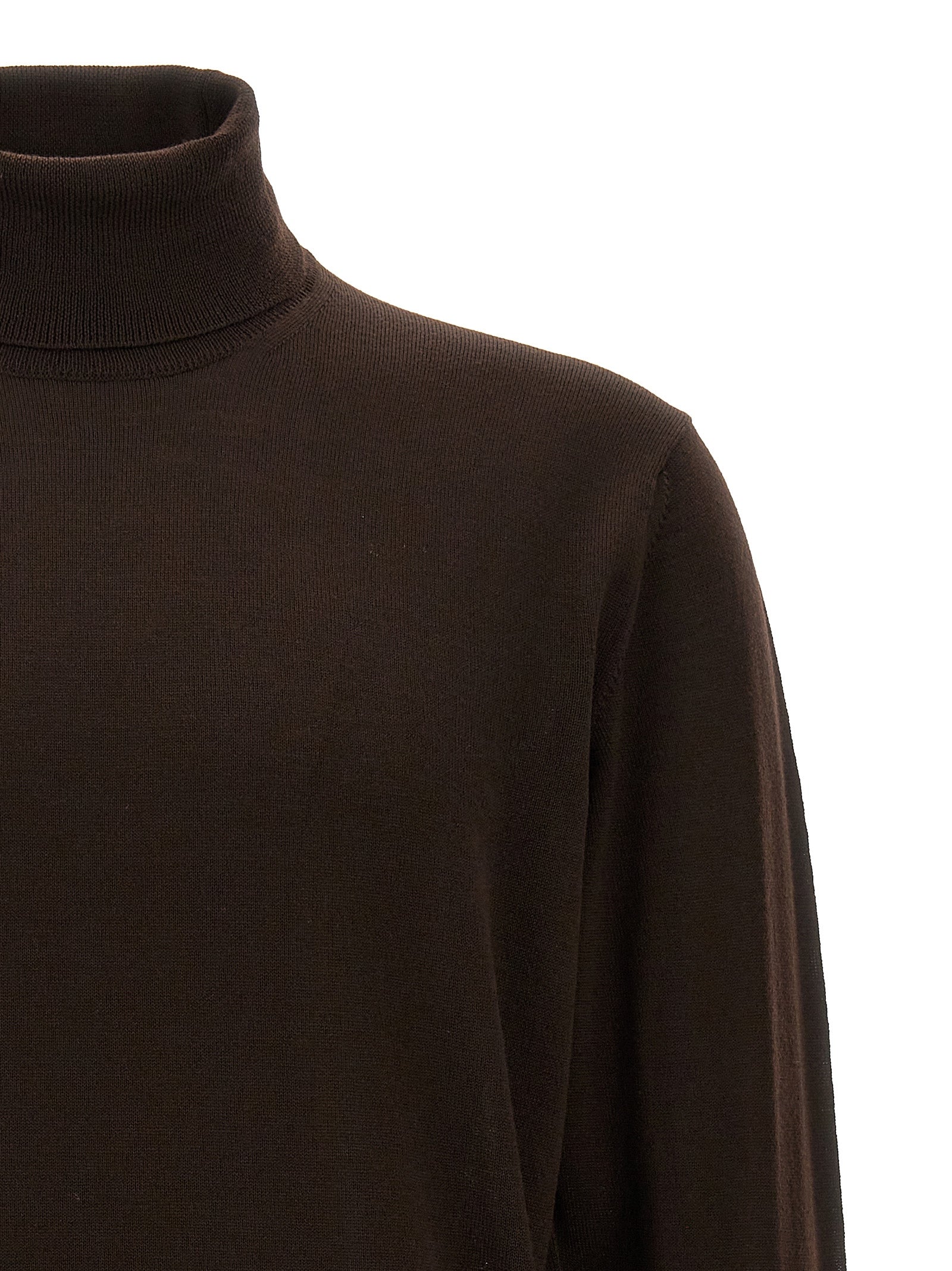 Roberto Collina Brown Merino Wool Cardigan