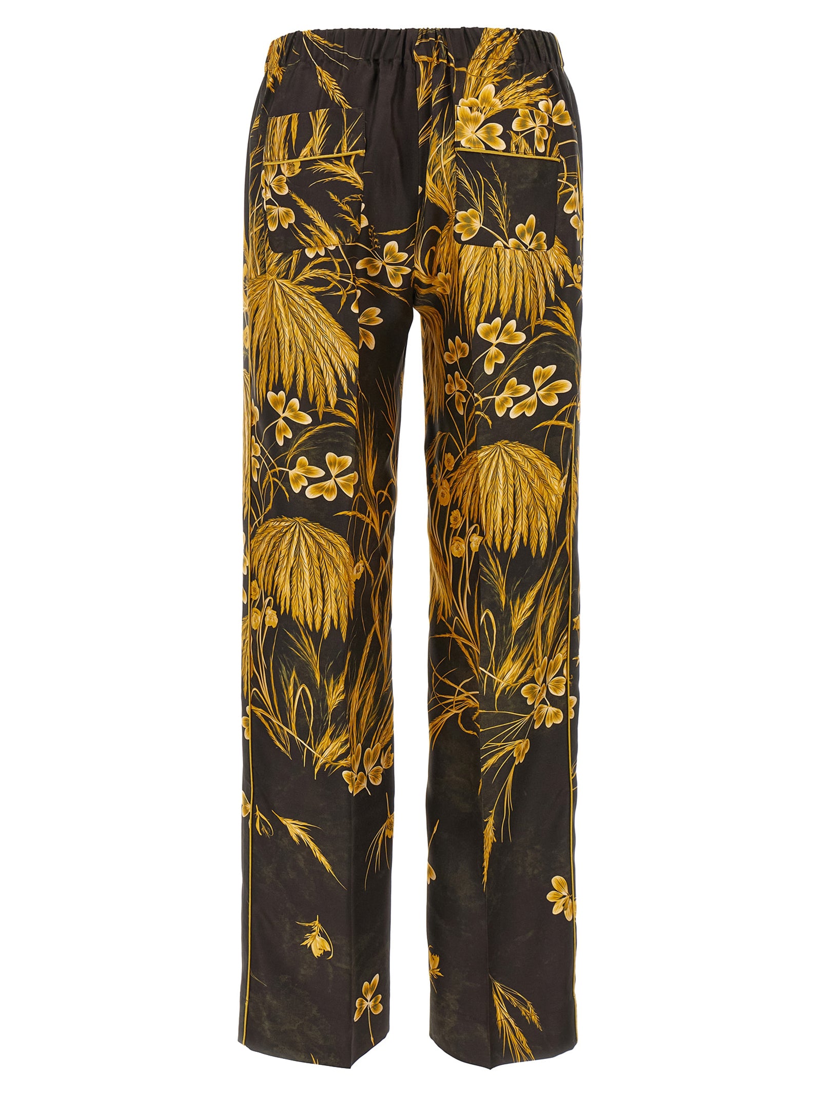 F.R.S. - FOR RESTLESS SLEEPERS Multicolor Silk Casual Pants