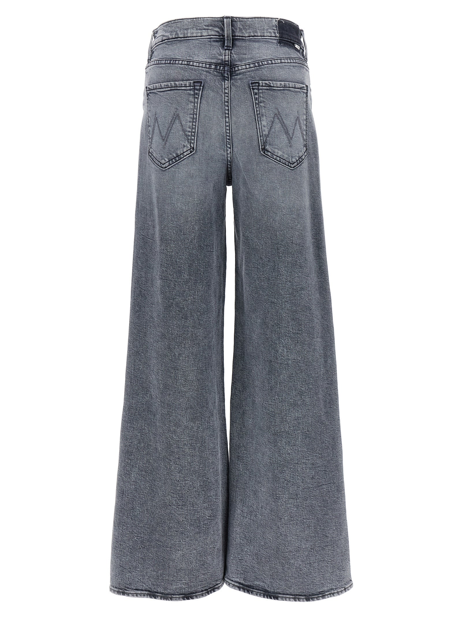 Mother Denim Gray Cotton Relaxed Fit Jeans