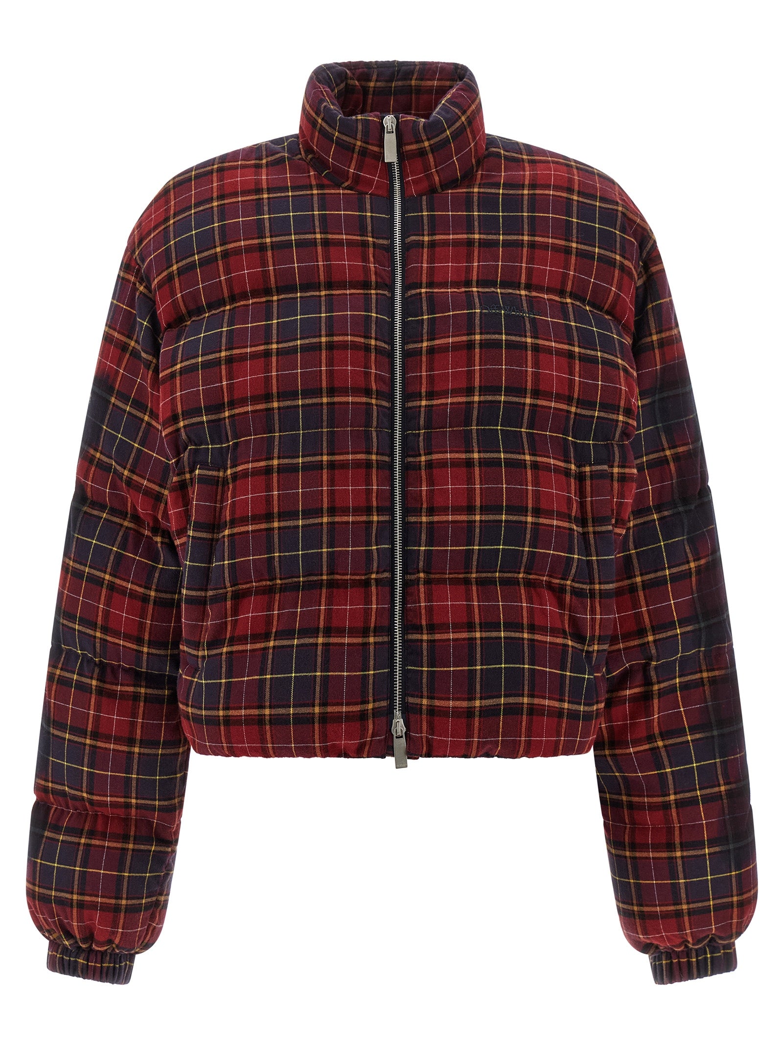 Off-White Bordeaux Cotton Full-Length Jacket