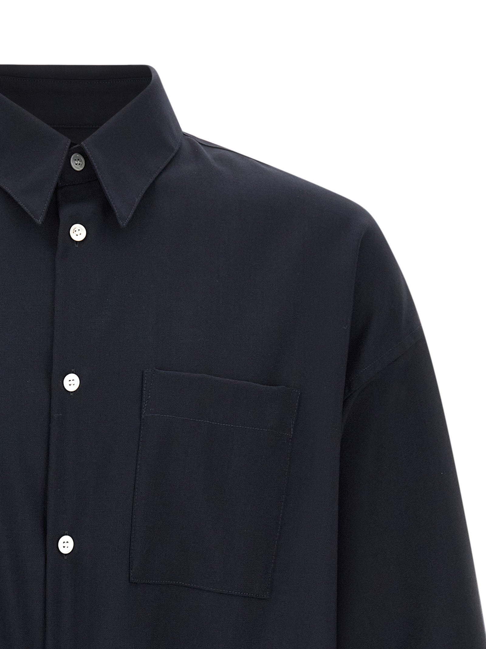 Marni Blue Virgin Wool Blouse