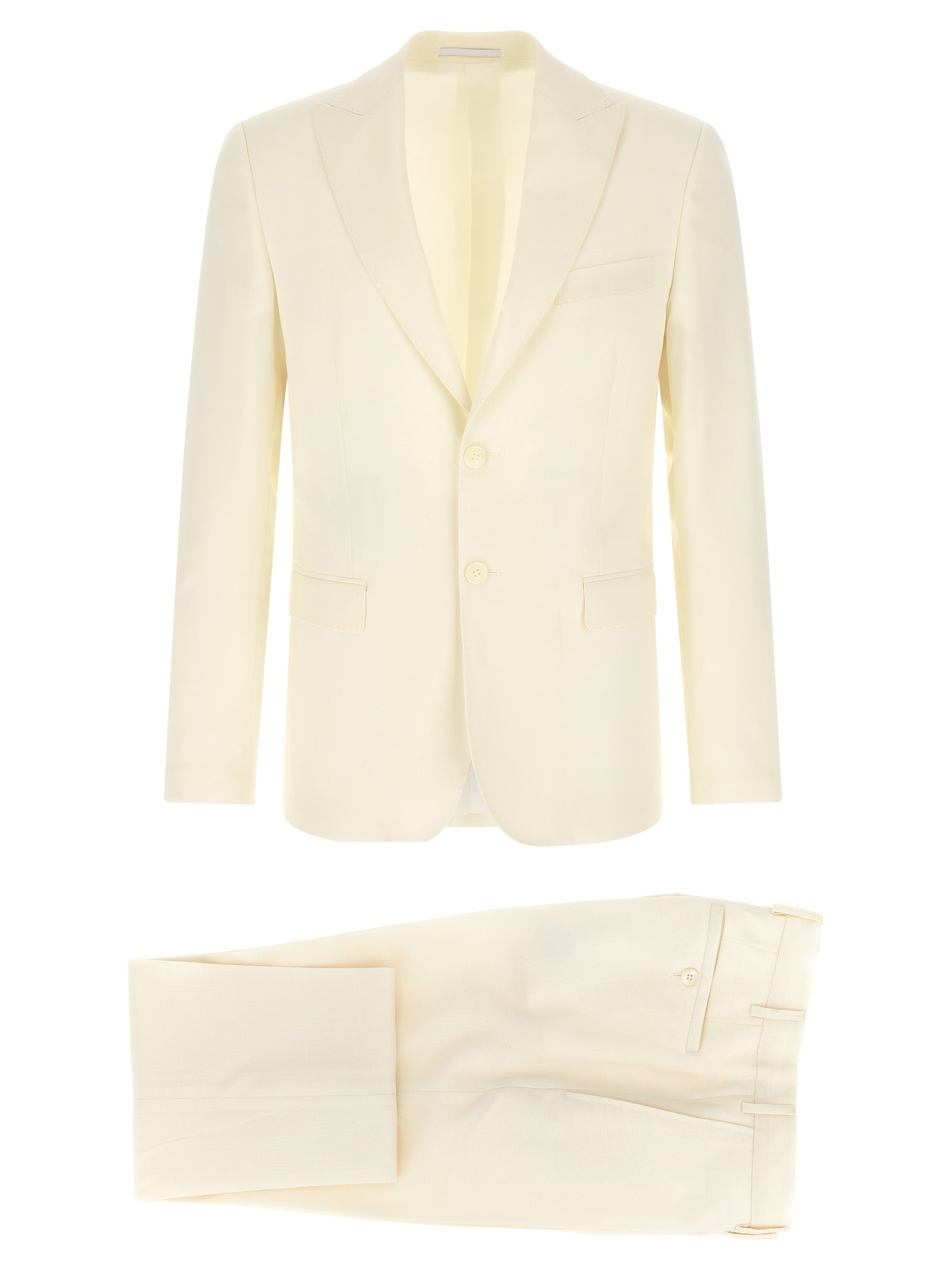 Pal Zileri White Wool Two-Piece Suit