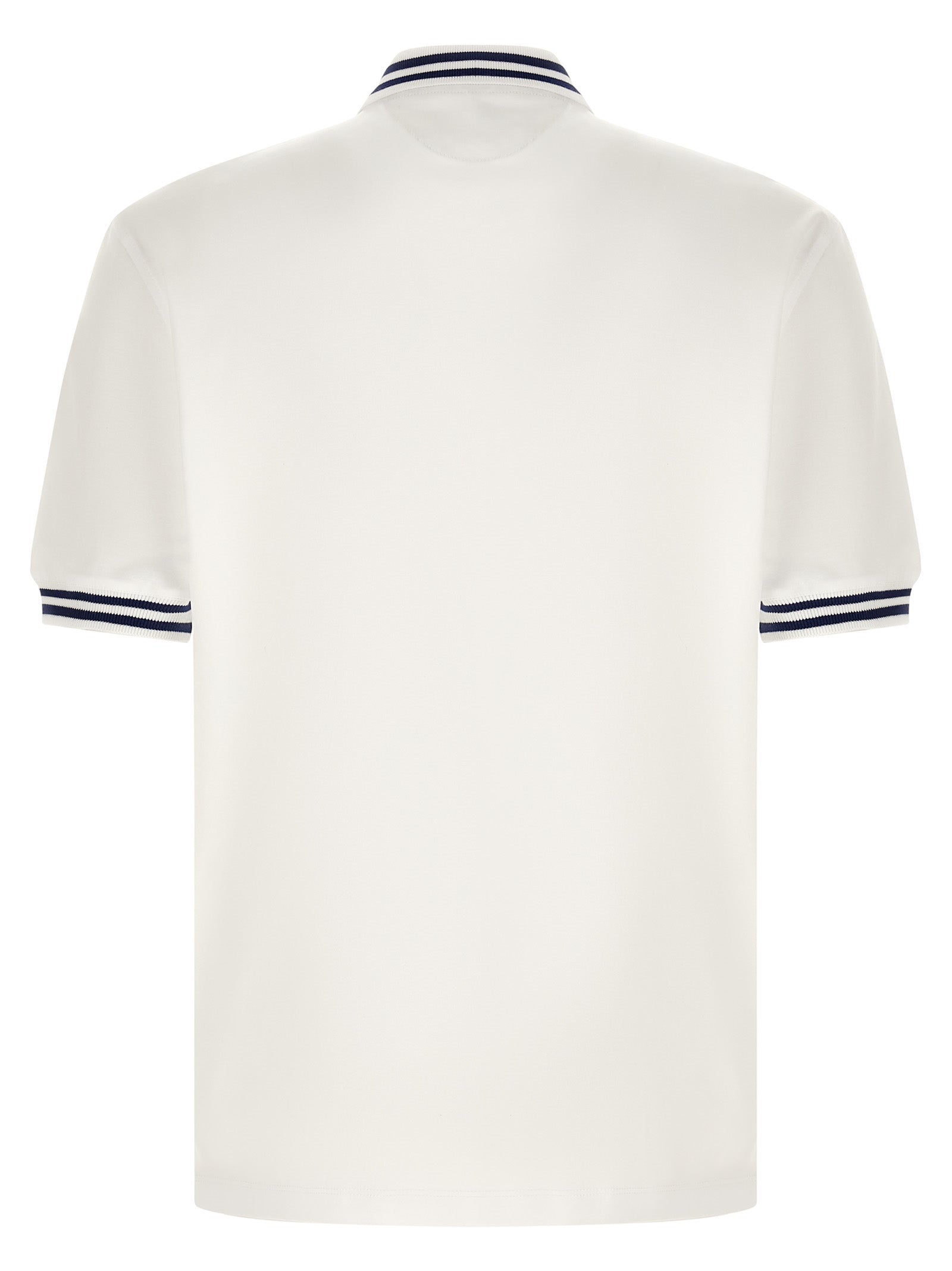 Brunello Cucinelli White Cotton Polo Shirt