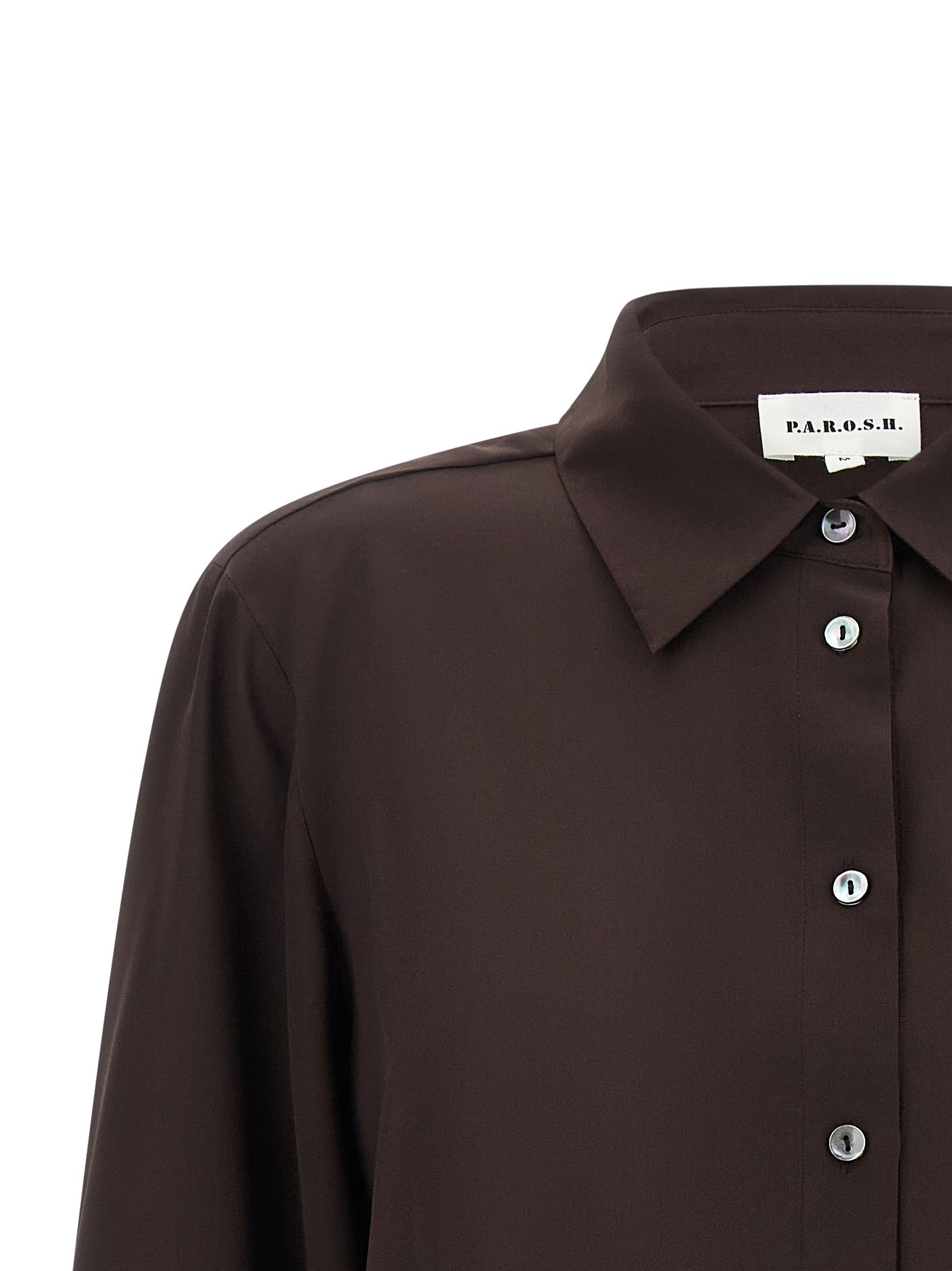 P.A.R.O.S.H. Brown Silk Blouse