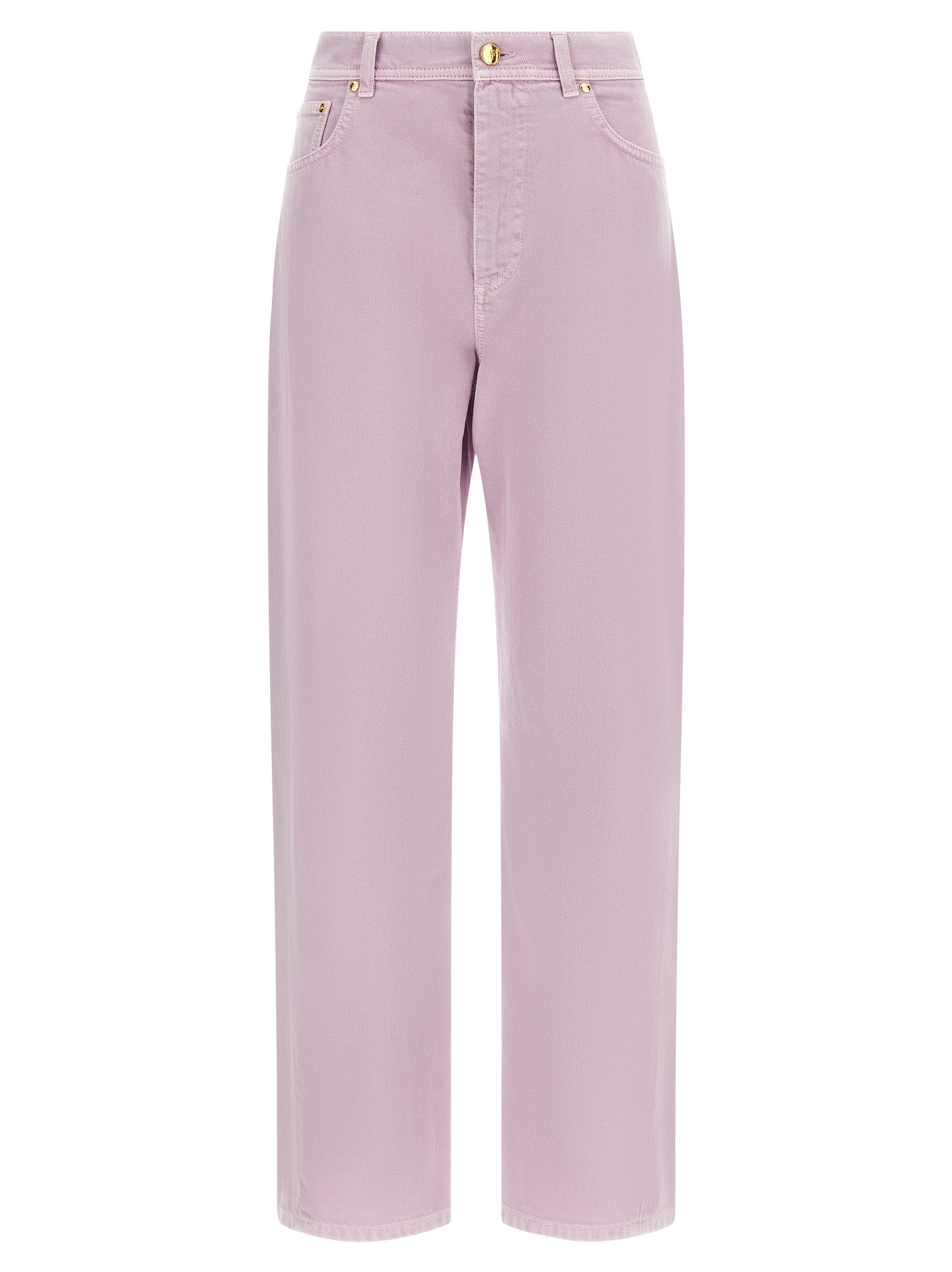 Alberta Ferretti Multicolor Cotton Straight-Leg Jeans
