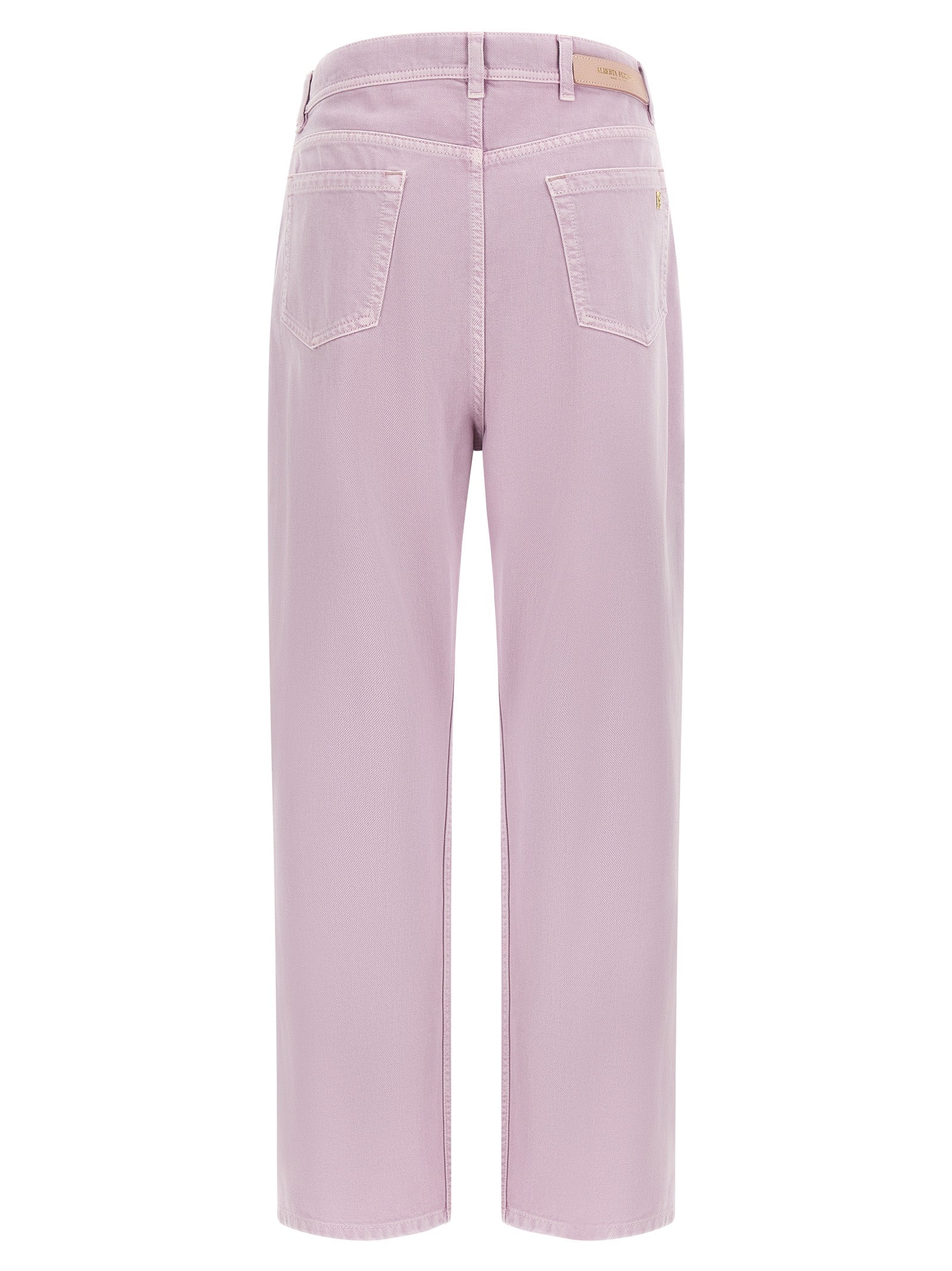 Alberta Ferretti Multicolor Cotton Straight-Leg Jeans