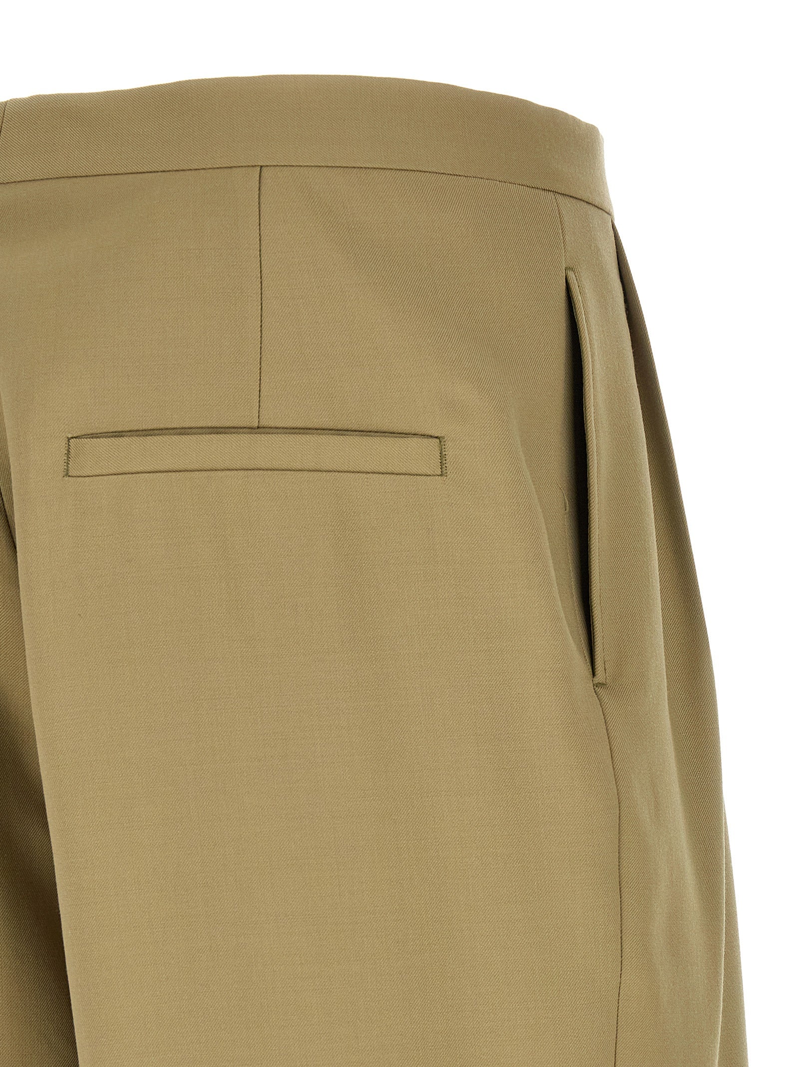 Dries Van Noten Bicolor Wool Casual Pants