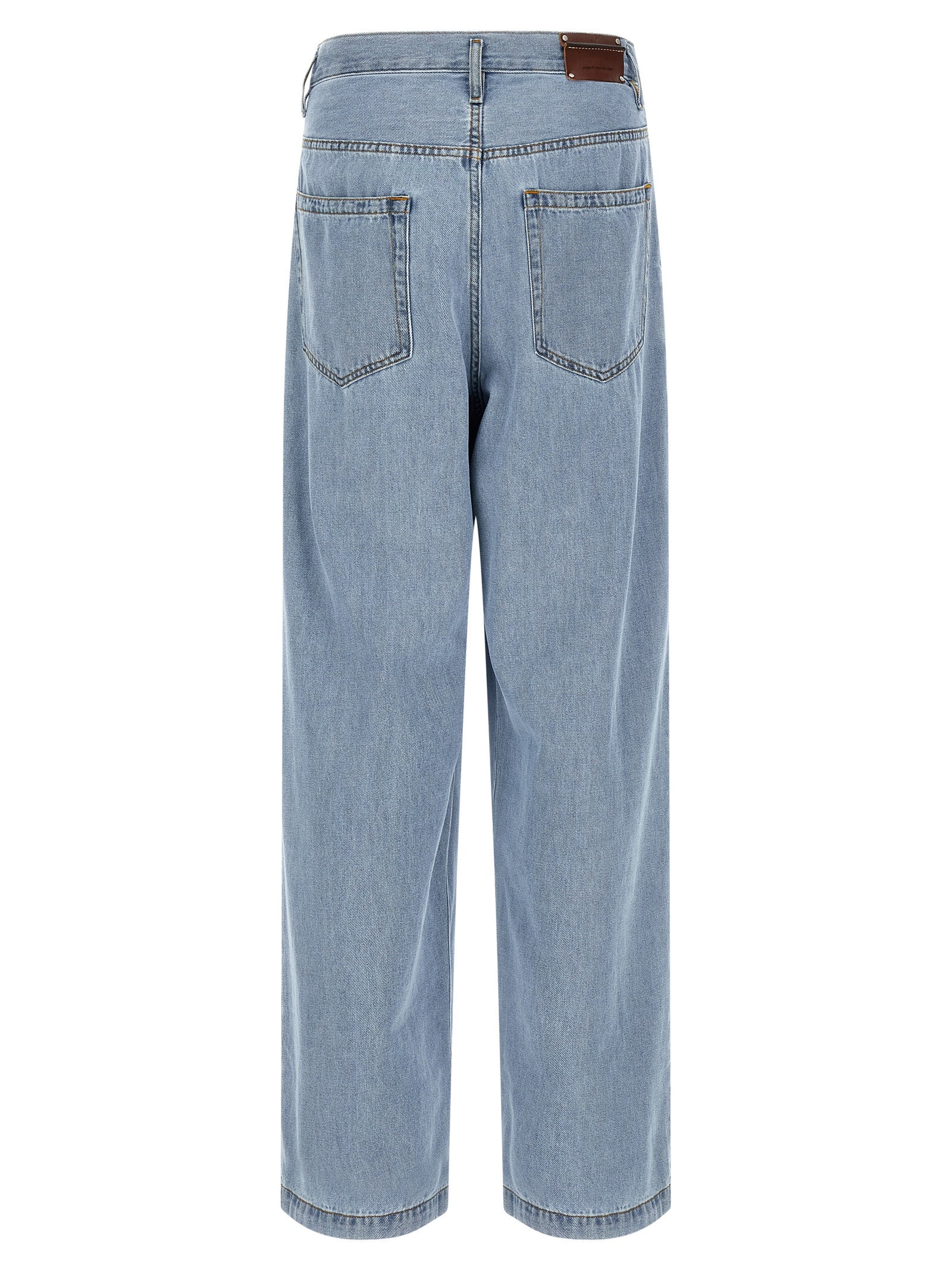 Dries Van Noten Blue Cotton Jeans Denim