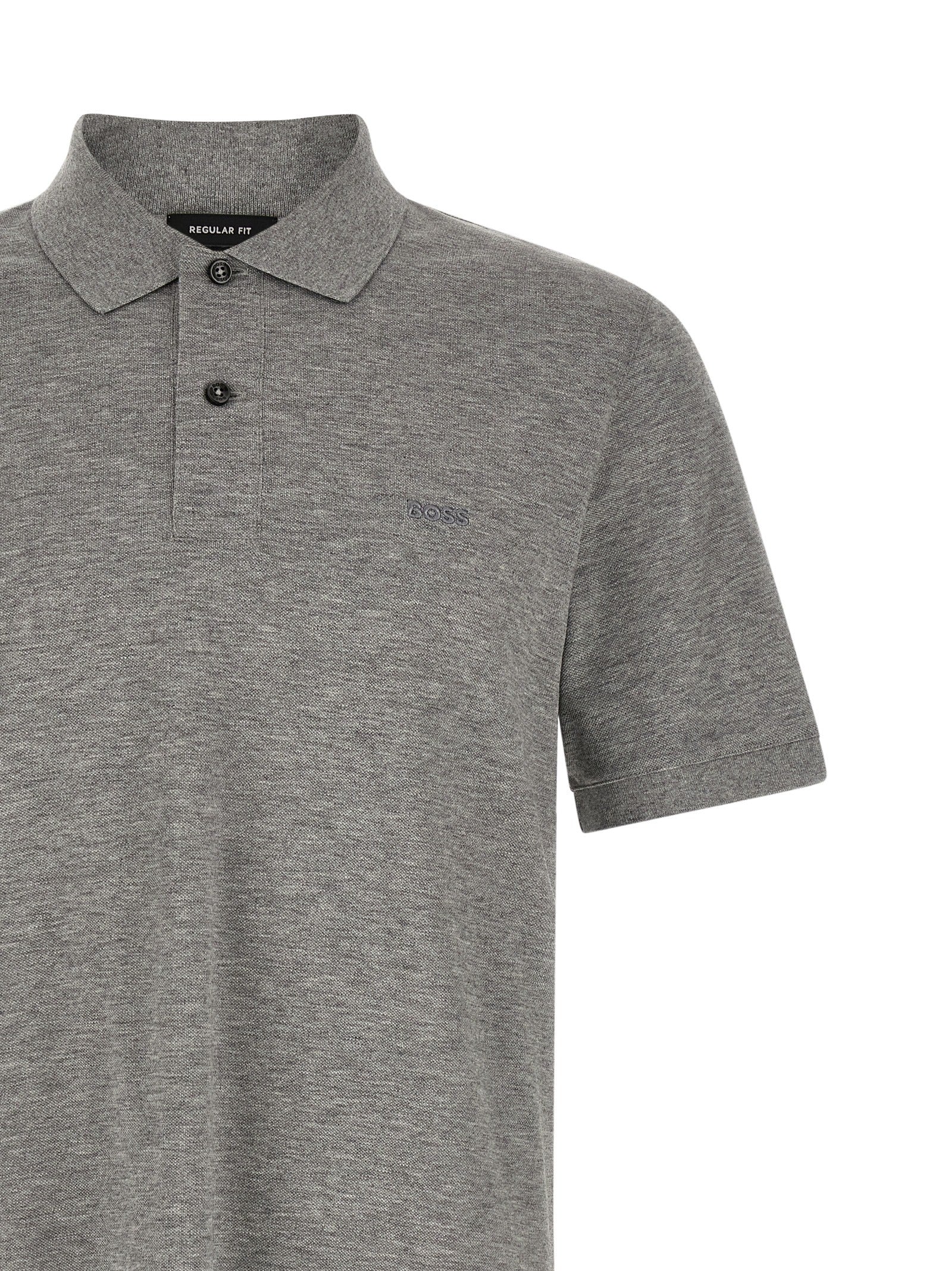 Hugo Boss Gray Cotton Polo Shirt
