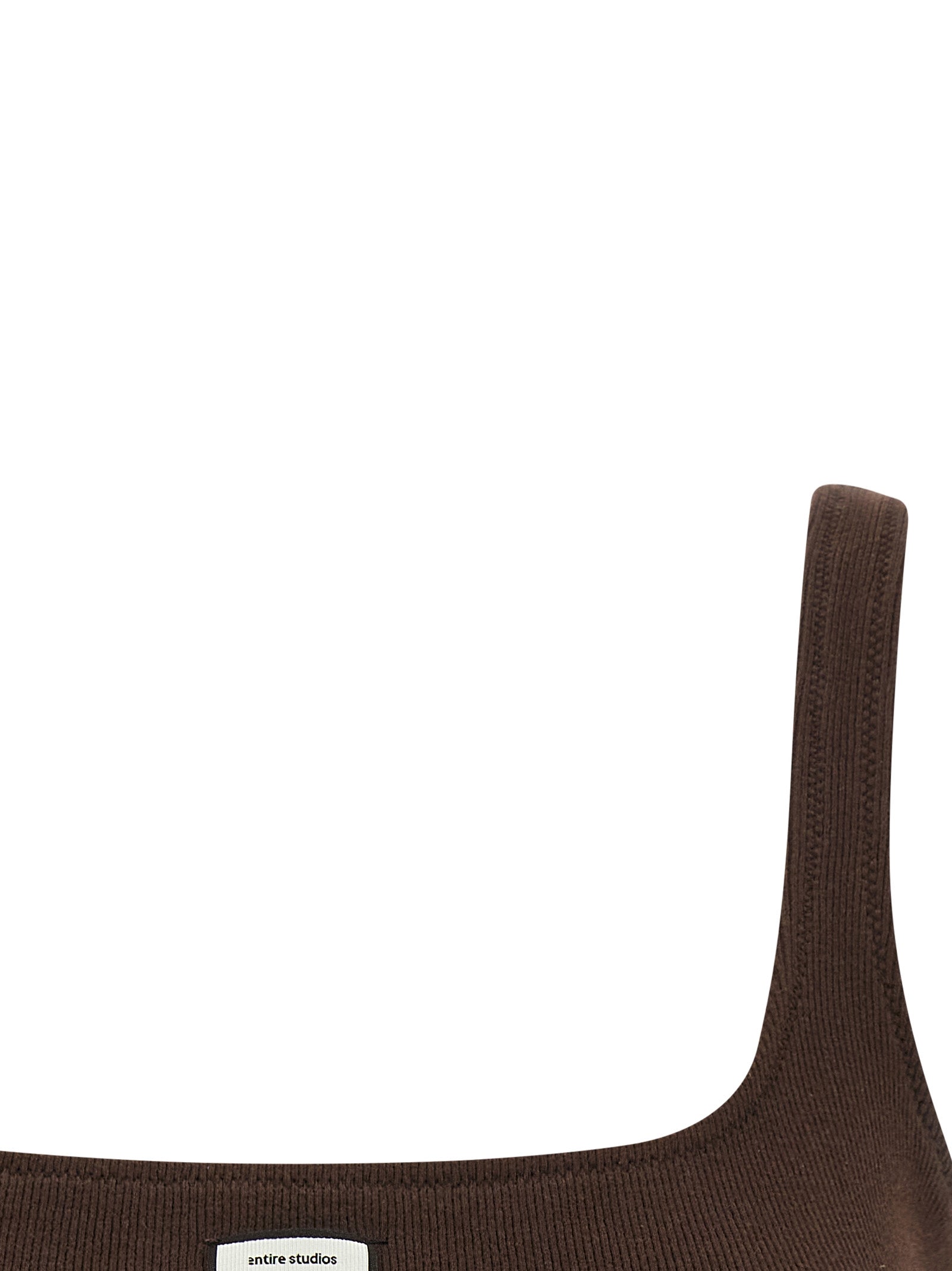 Entire Studios Brown Cotton Tank Tops