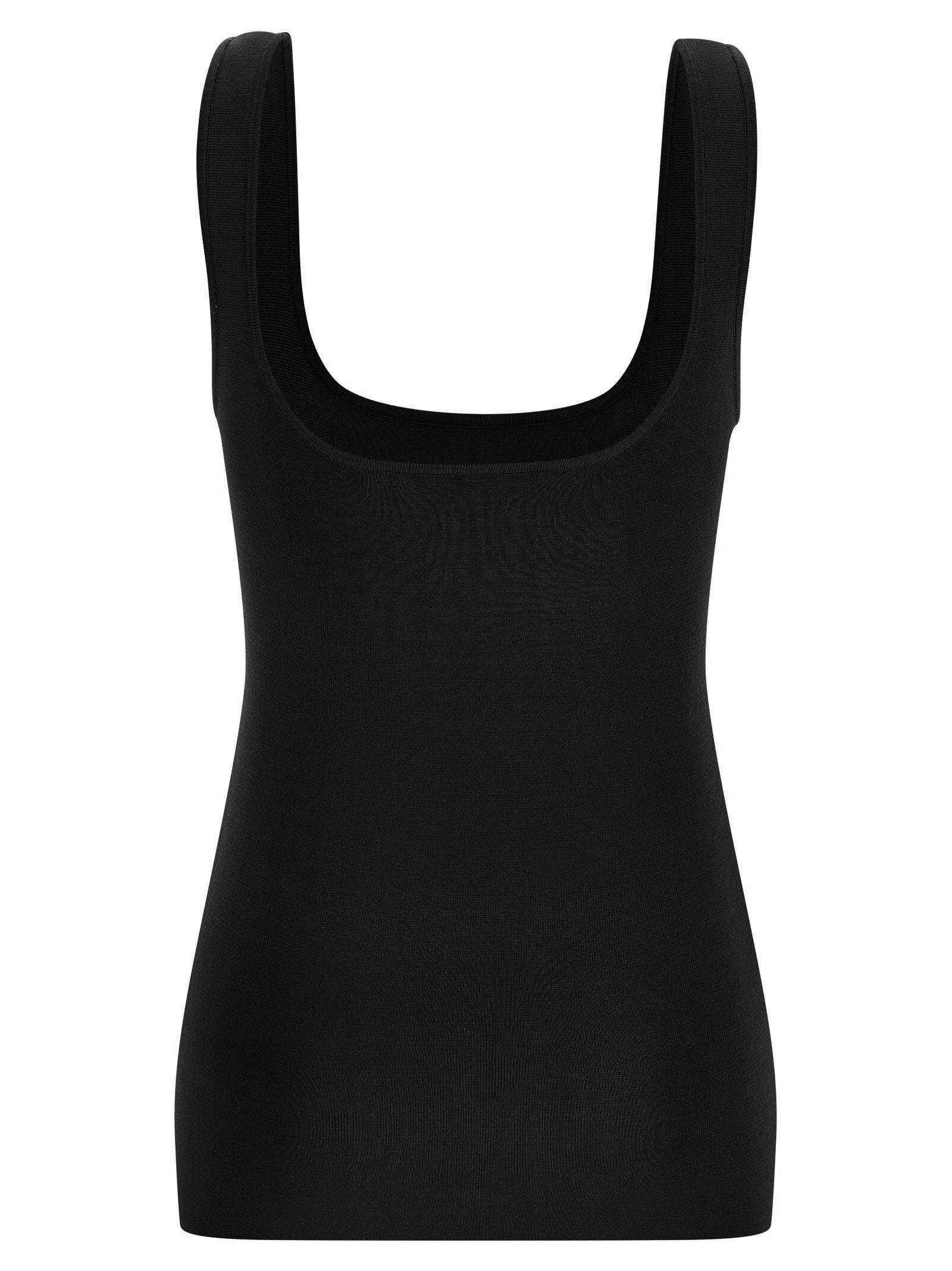 Entire Studios Black Viscose Sleeveles T-Shirt