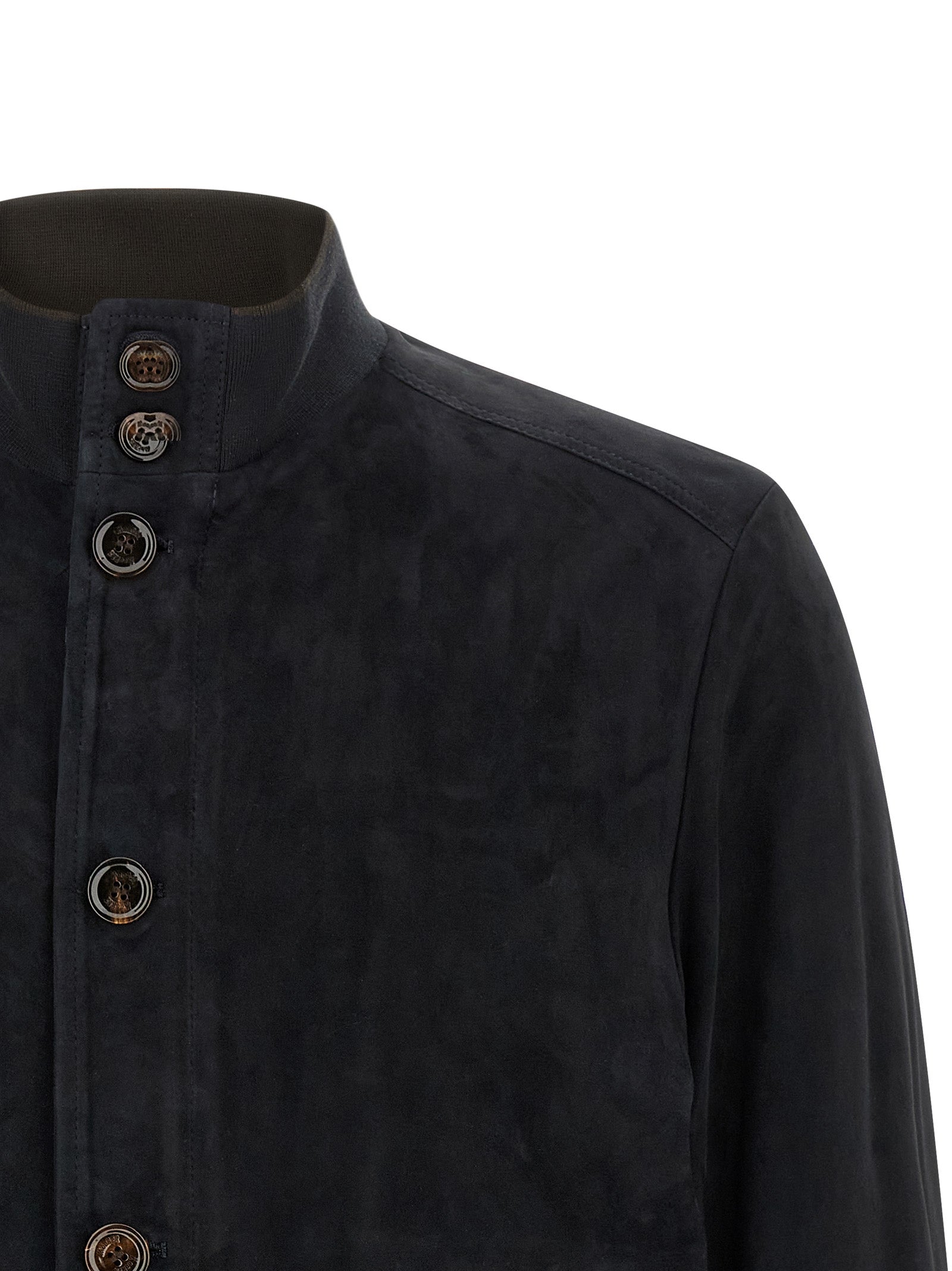 MooRER Blue Lamb Leather Leather Jacket