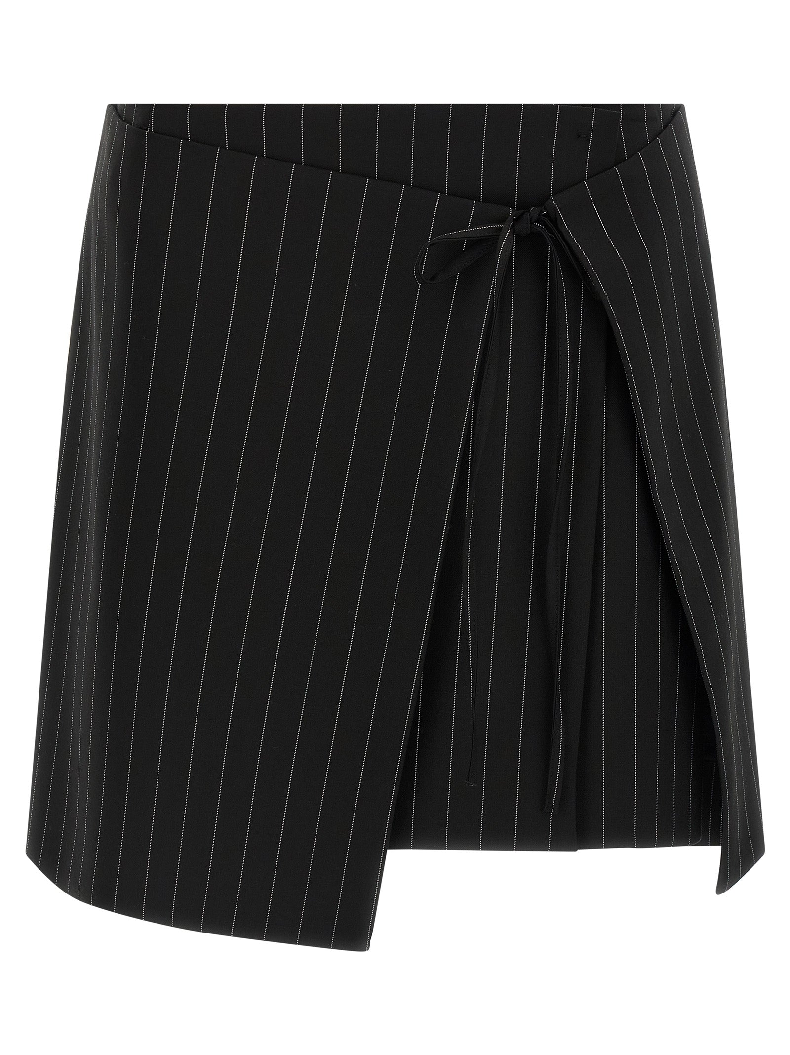 Sportmax Black Virgin Wool Long Skirt