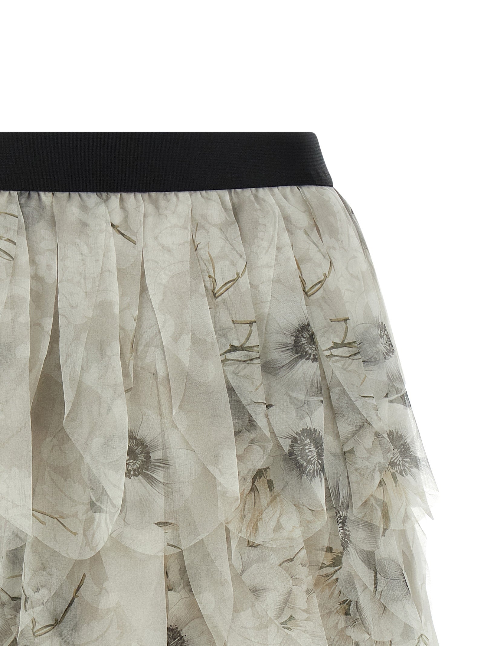 Max Mara Gray Silk Long Skirt