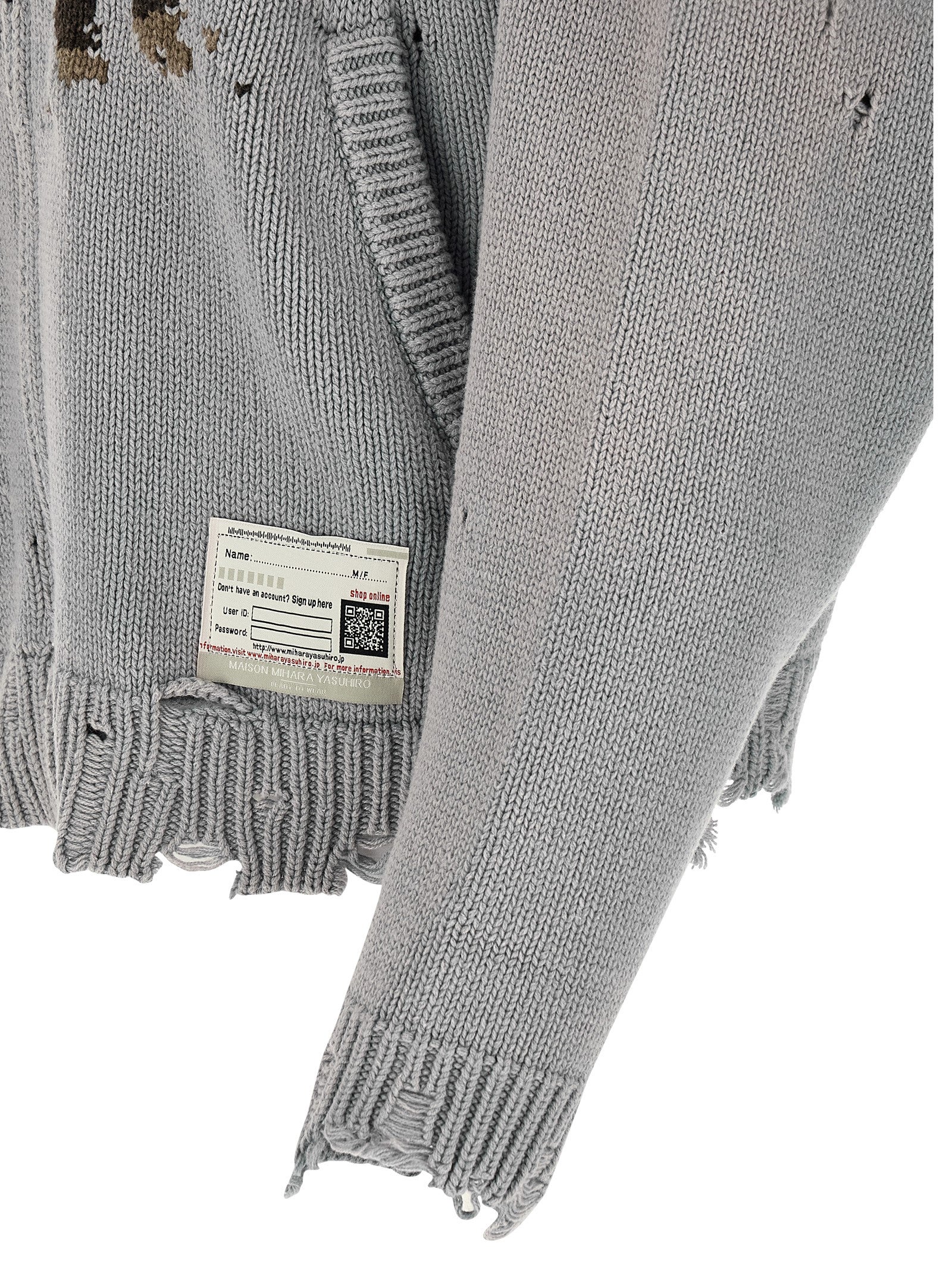 Maison Mihara Yasuhiro Gray Cotton Cardigan