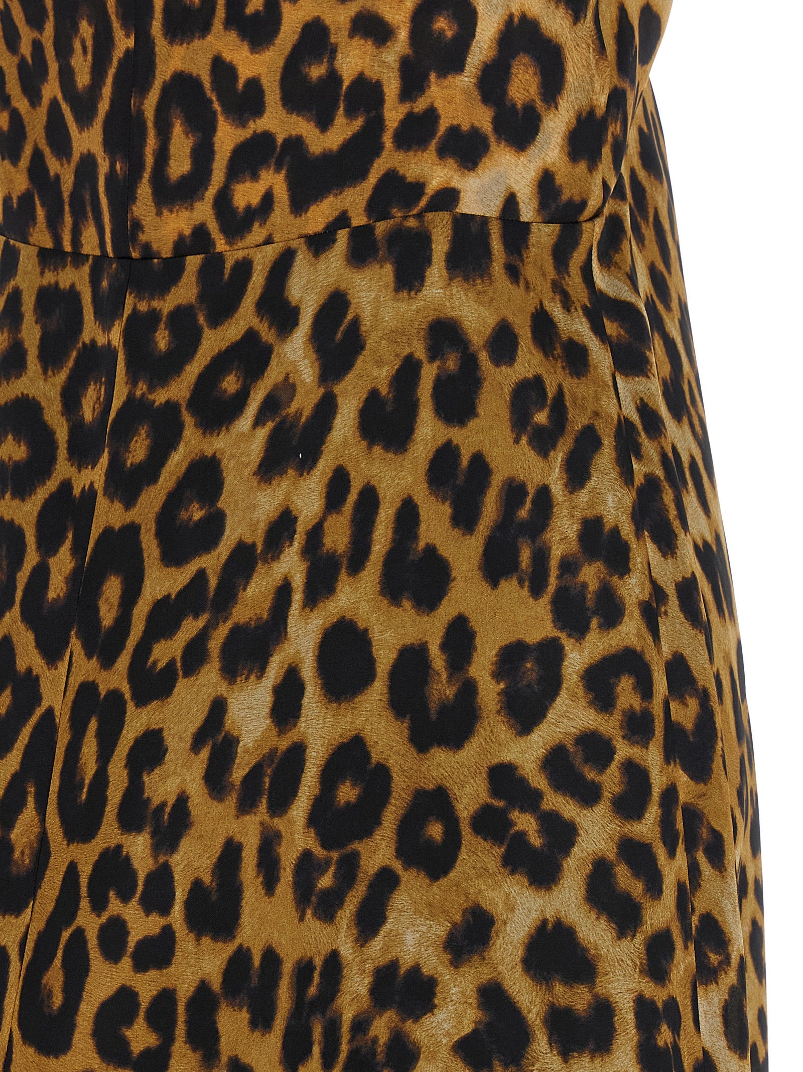Alberta Ferretti Brown Silk Long Dress