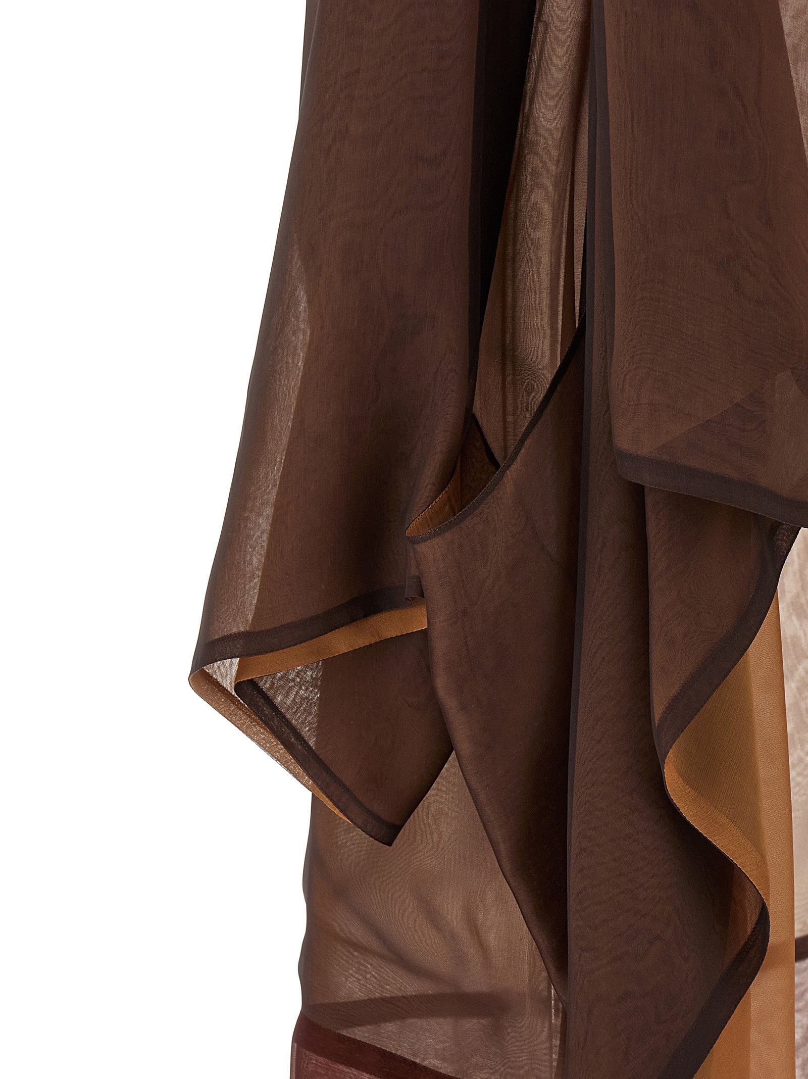 Alberta Ferretti Brown Silk Cardigan
