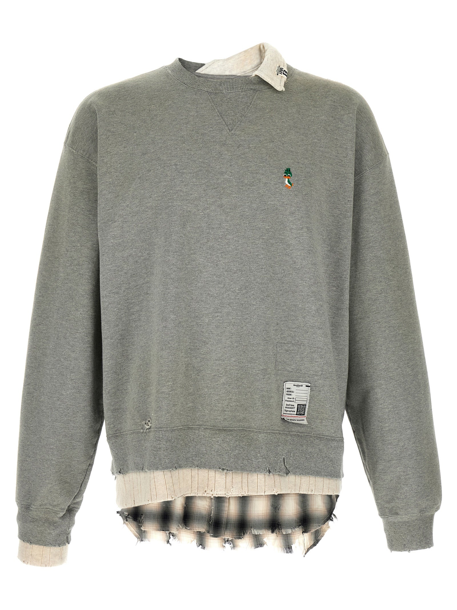 Maison Mihara Yasuhiro Gray Cotton Sweatshirt