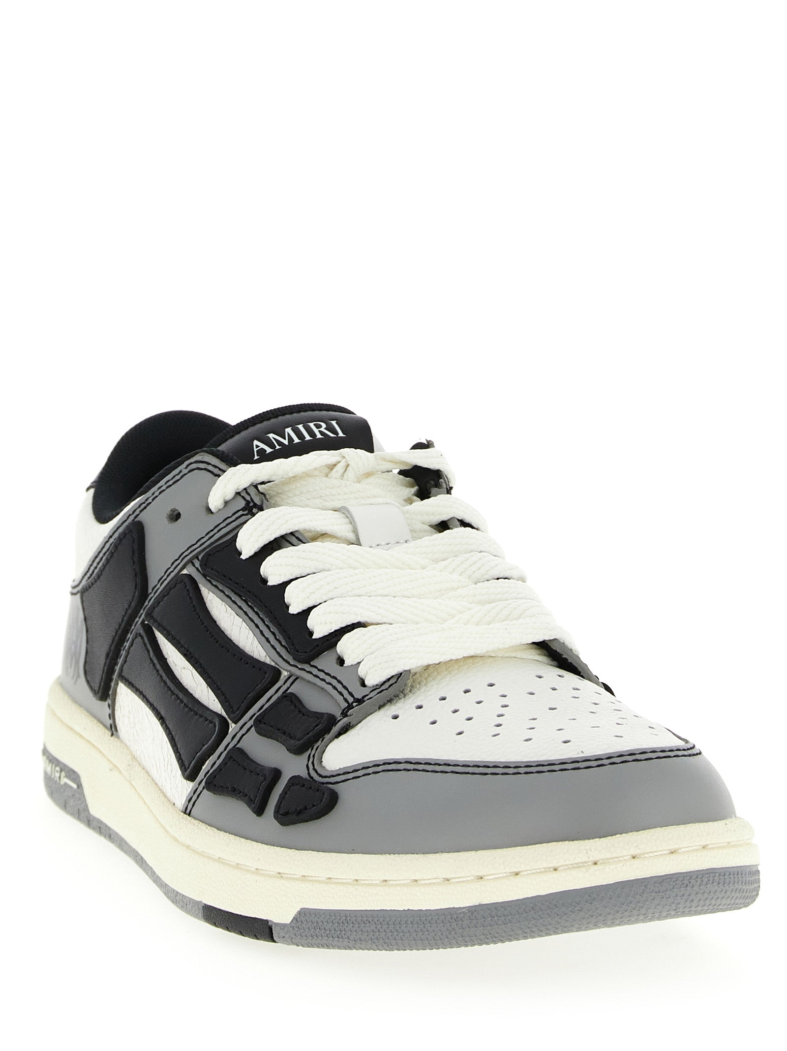 Amiri Gray Cowhide Low Top Sneakers