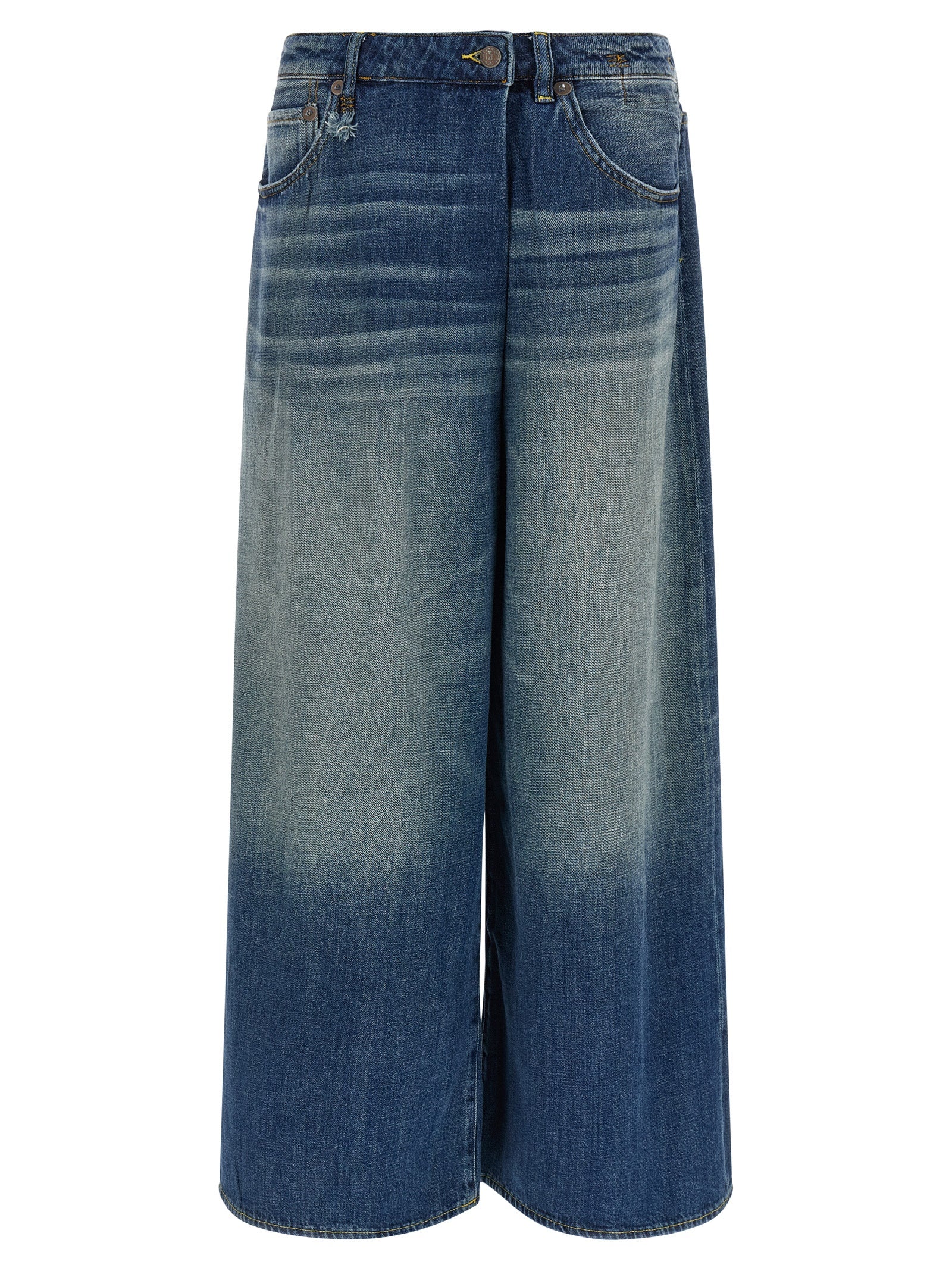 R13 Blue Cotton Jeans Denim