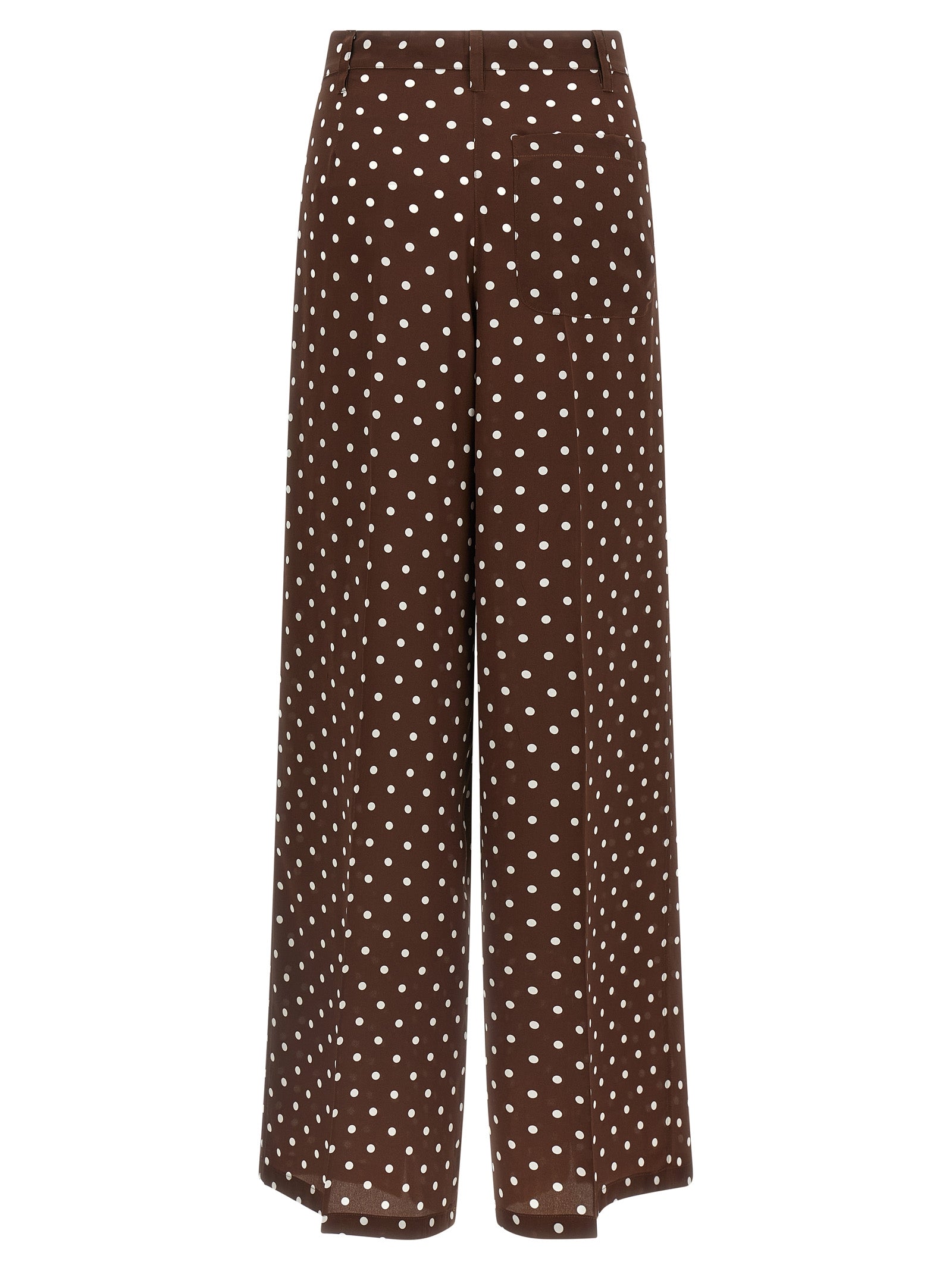 P.A.R.O.S.H. Brown Silk Casual Pants