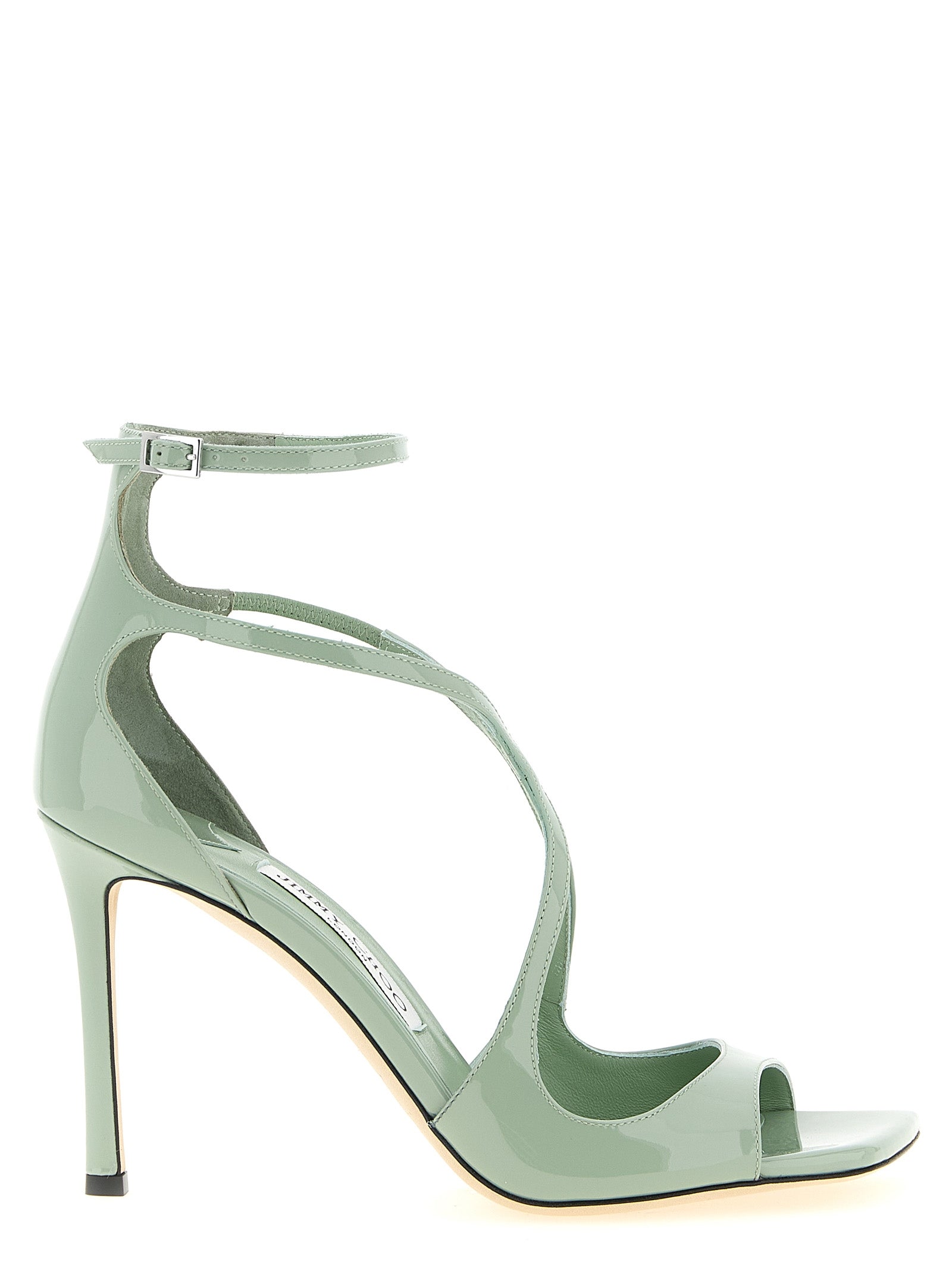 Jimmy Choo Bicolor Leather Stiletto Heel Sandals