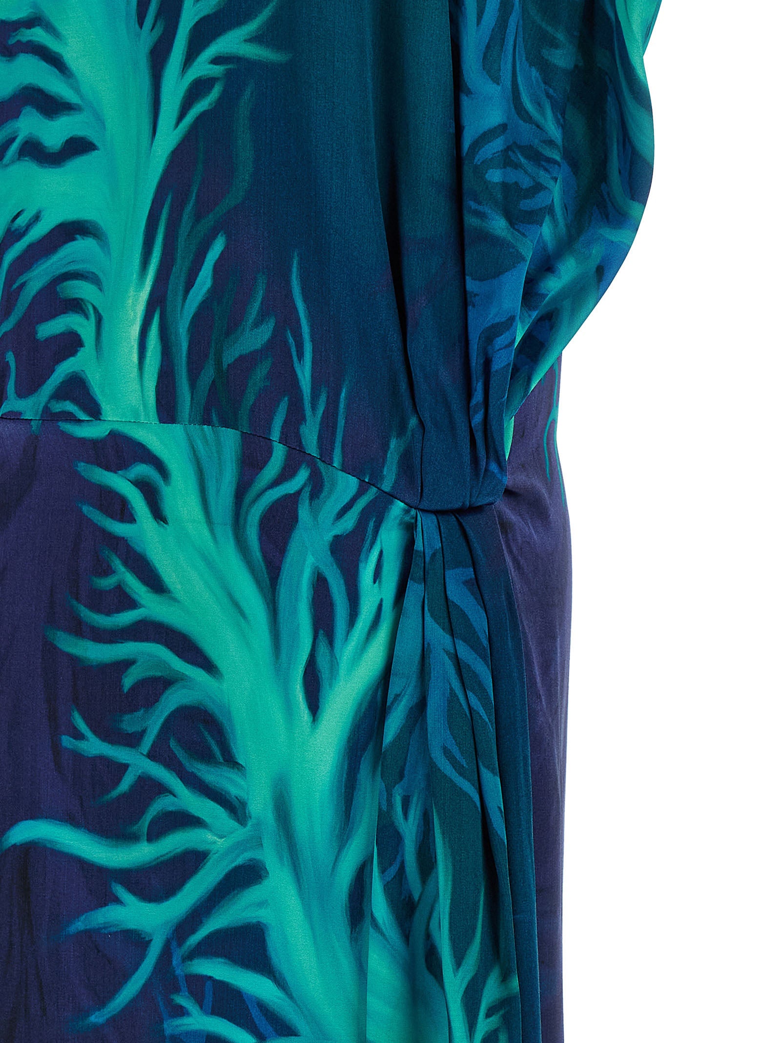 F.R.S. - FOR RESTLESS SLEEPERS Blue Viscose Long Dress