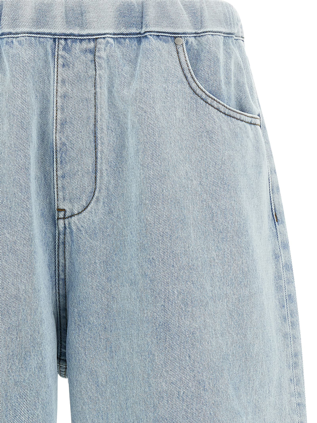 Entire Studios Blue Cotton Bermuda Shorts