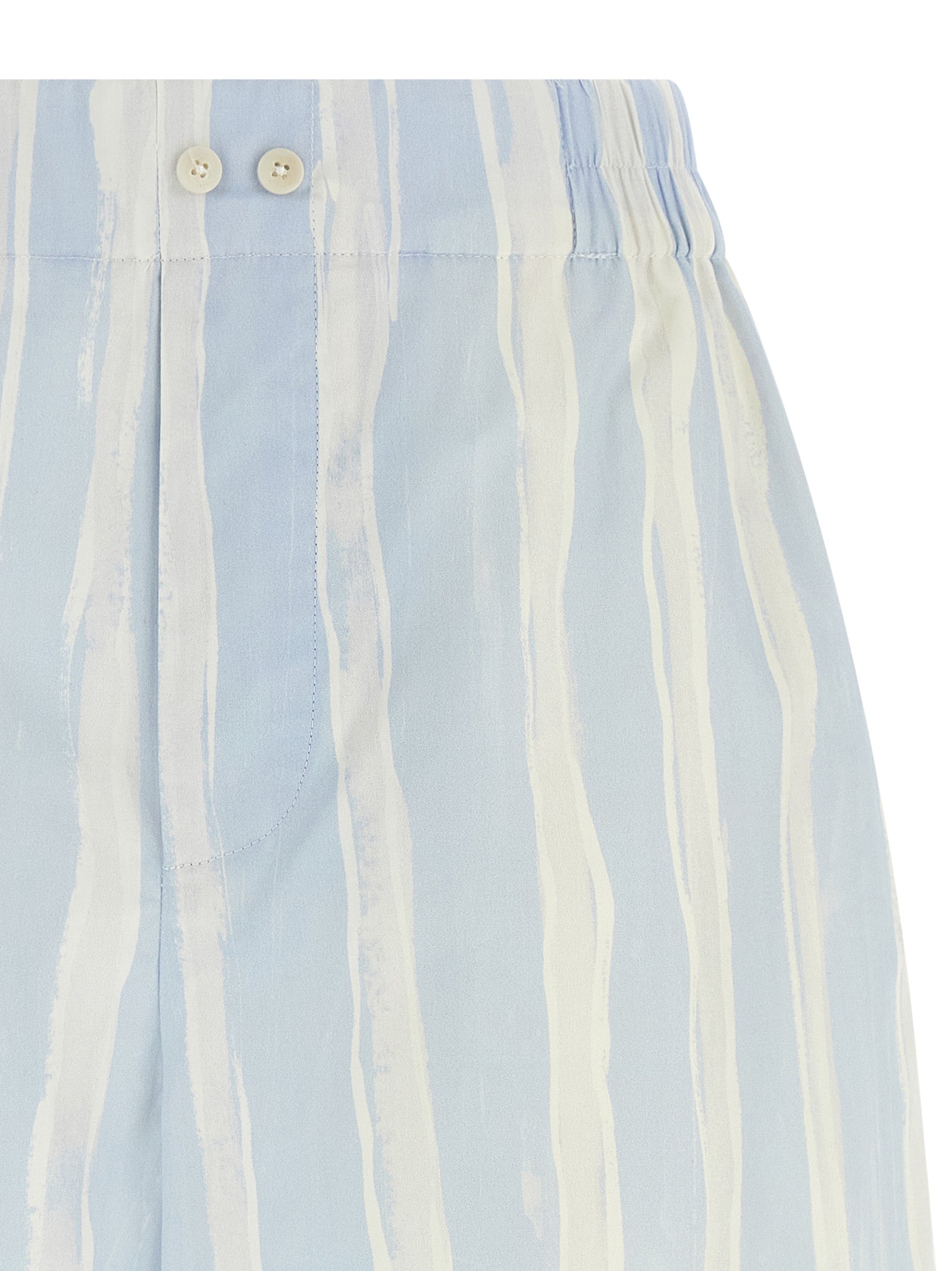 Jacquemus Blue Linen Bermuda Shorts