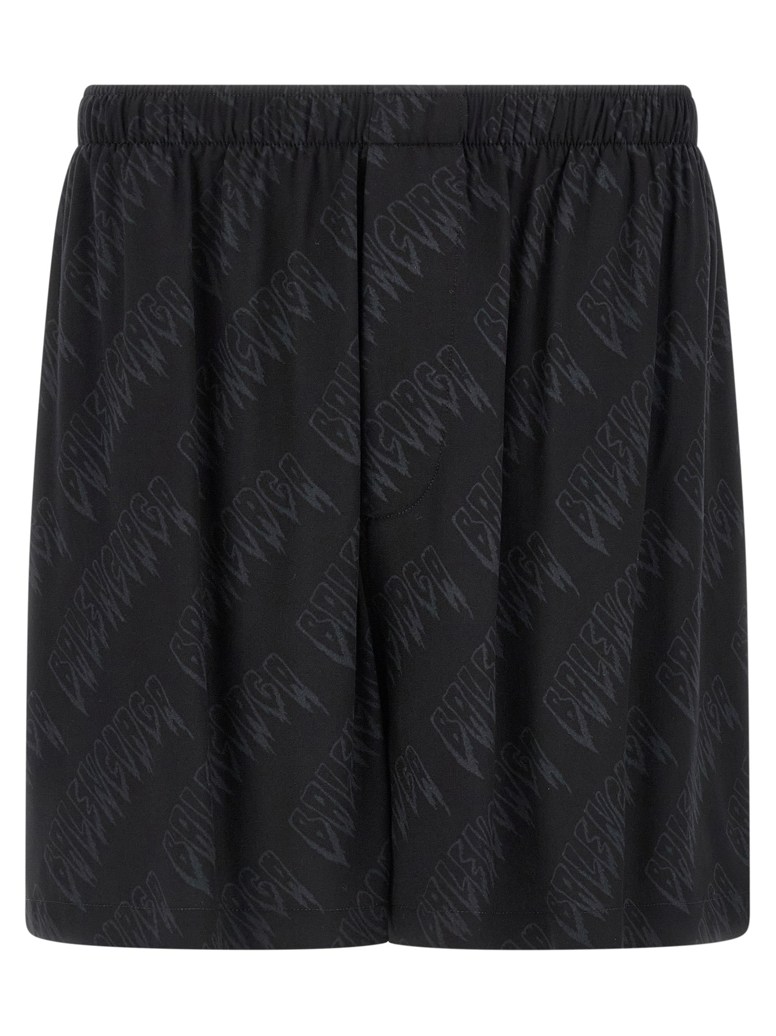 Balenciaga Black Viscose Bermuda Shorts