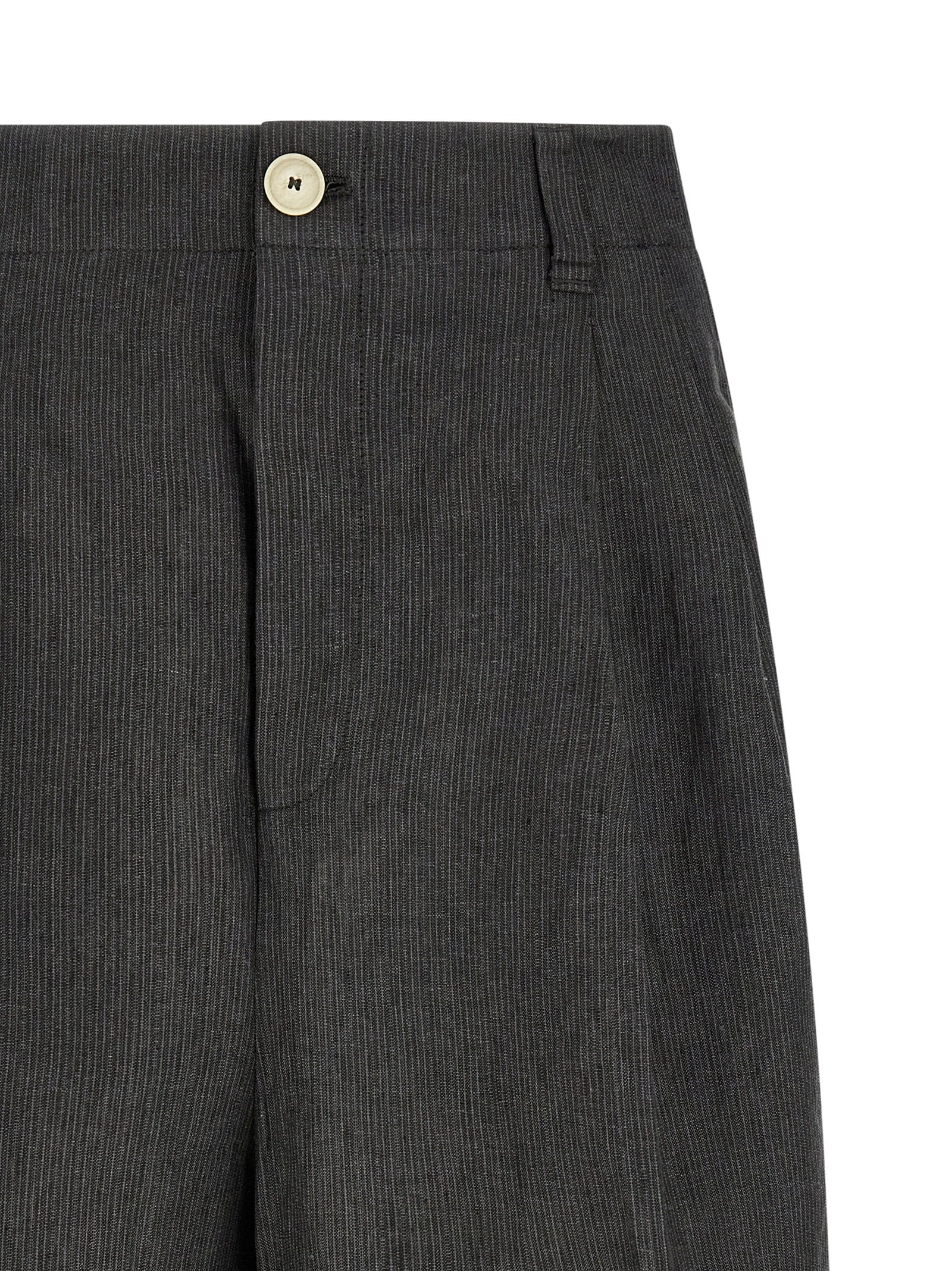 Jacquemus Gray Linen Bermuda Shorts