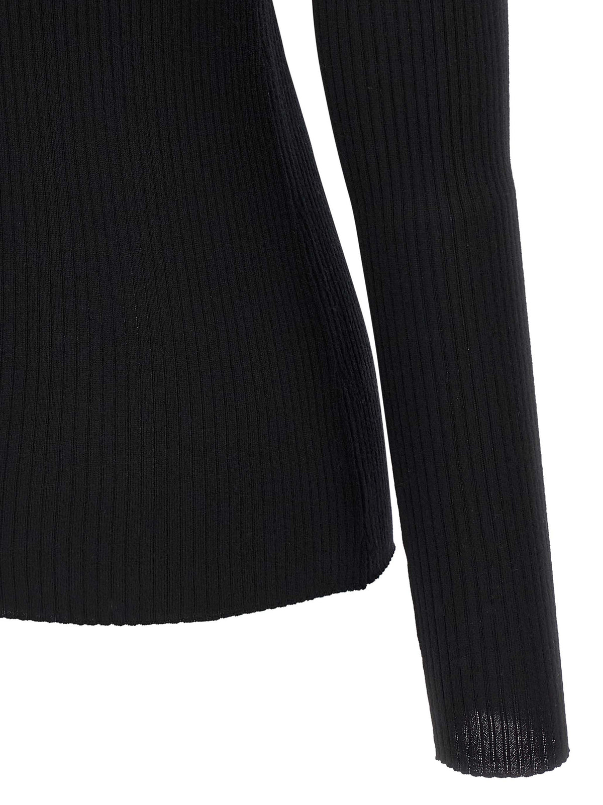 Theory Black Merino Wool Cardigan
