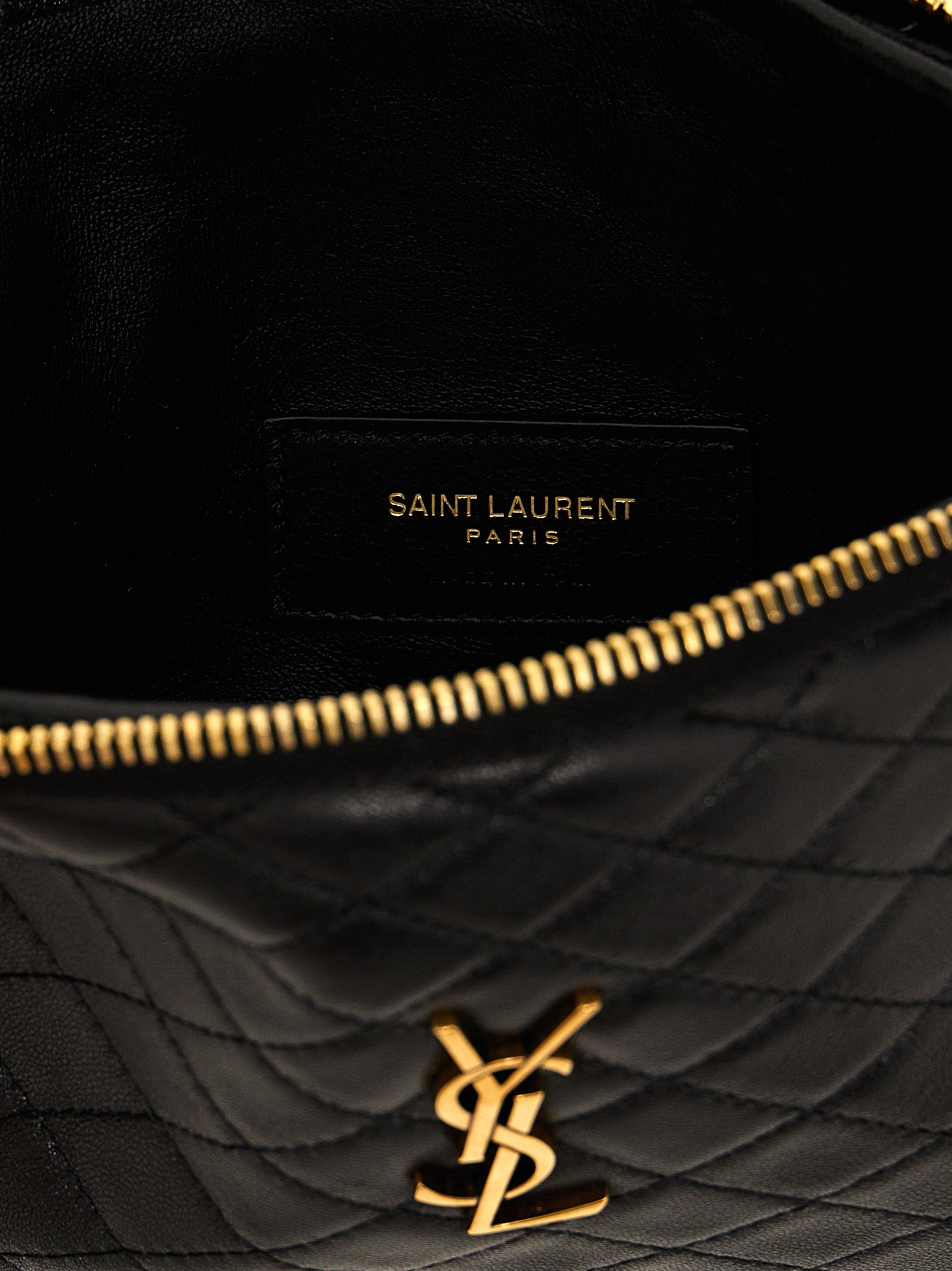 Saint Laurent Black Lamb Leather Crossbody Bag