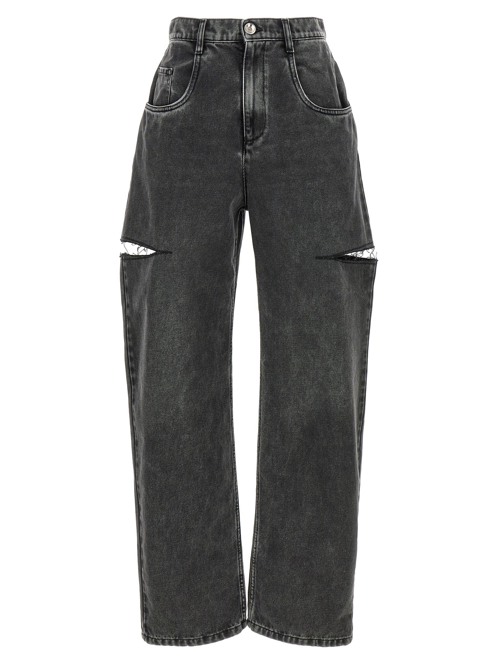 Maison Margiela Black Cotton Straight-Leg Jeans