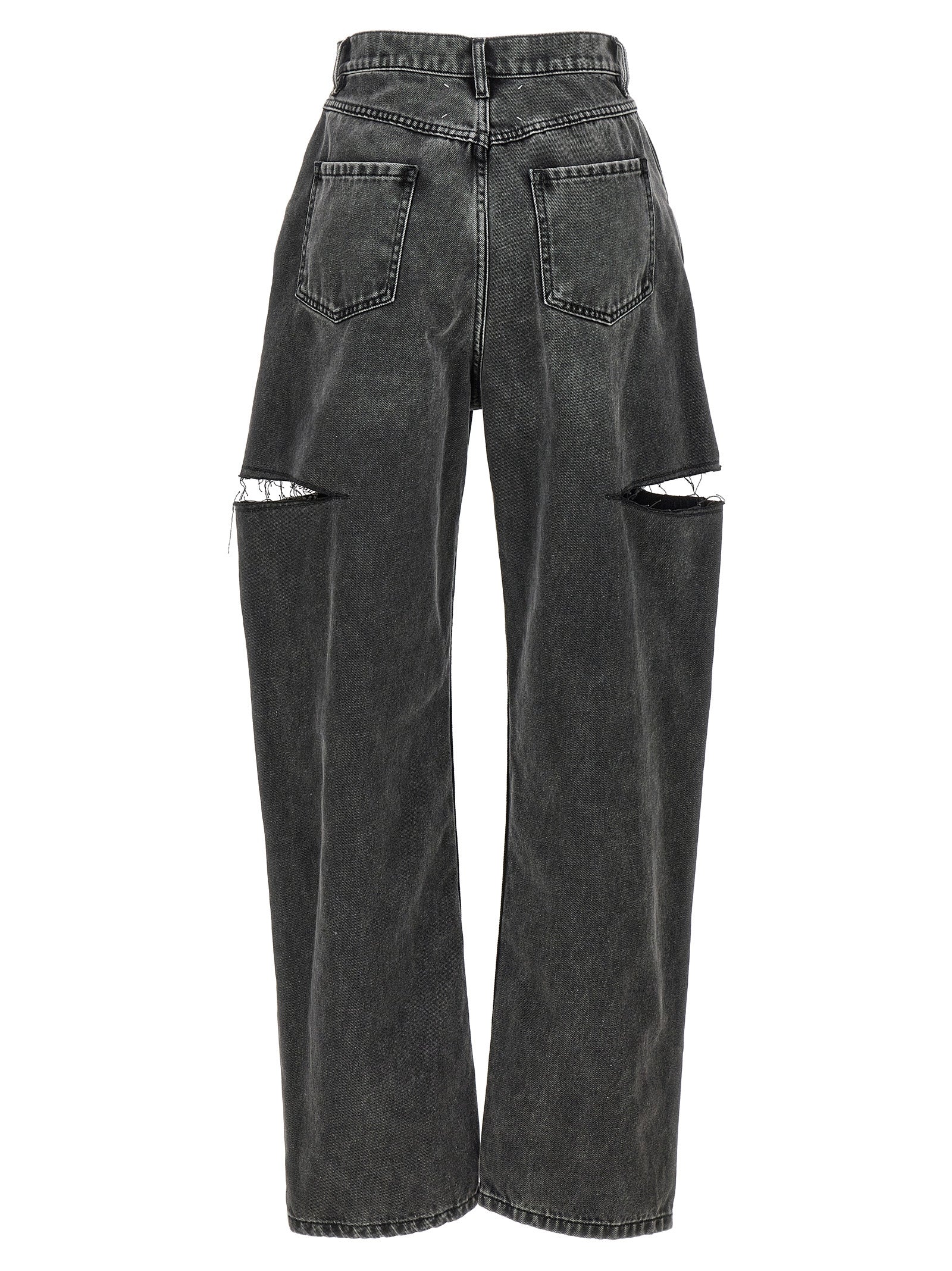 Maison Margiela Black Cotton Straight-Leg Jeans