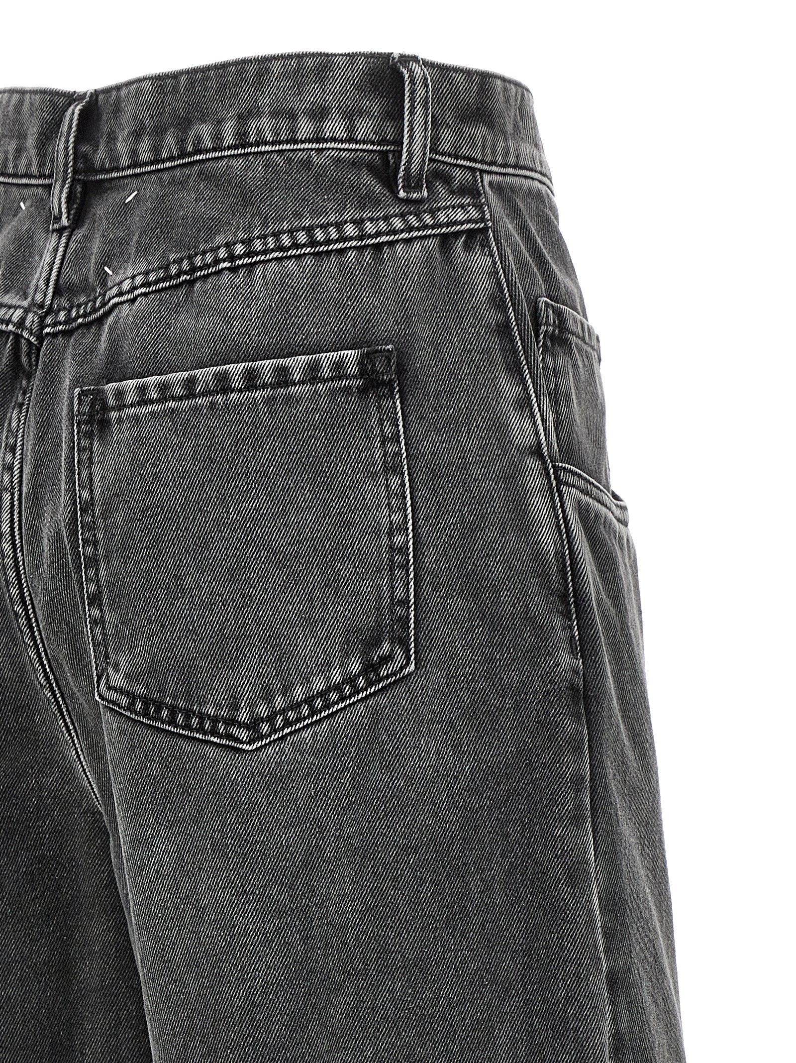 Maison Margiela Black Cotton Straight-Leg Jeans