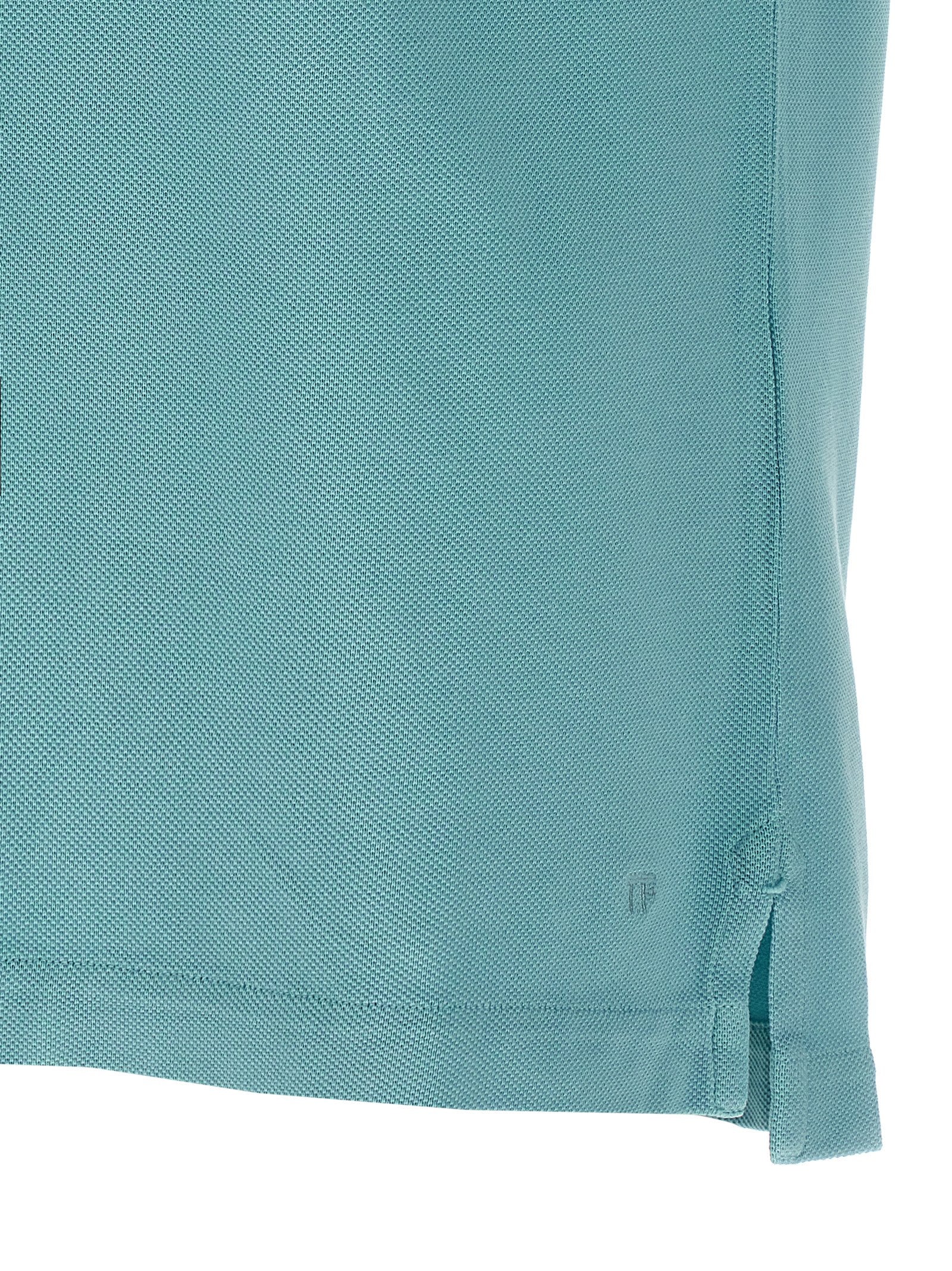 Tom Ford Blue Cotton Polo Shirt